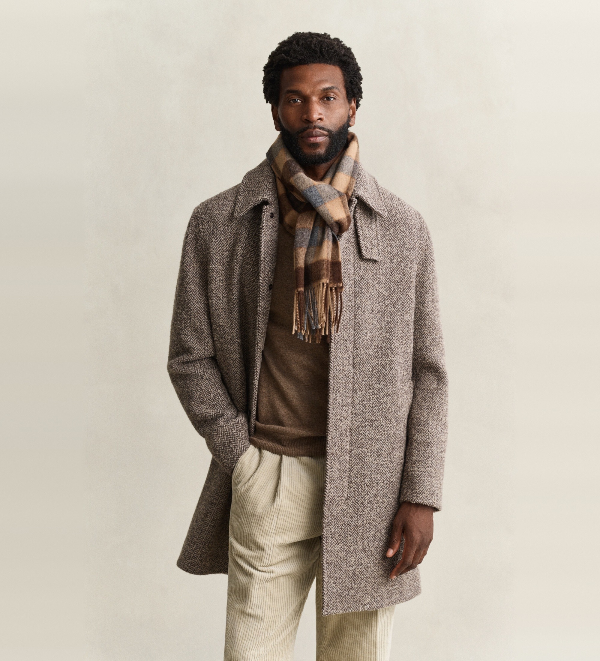 Gant für Herren. 7006673 Mantel Car taupe (M), Wolle, Klassisch