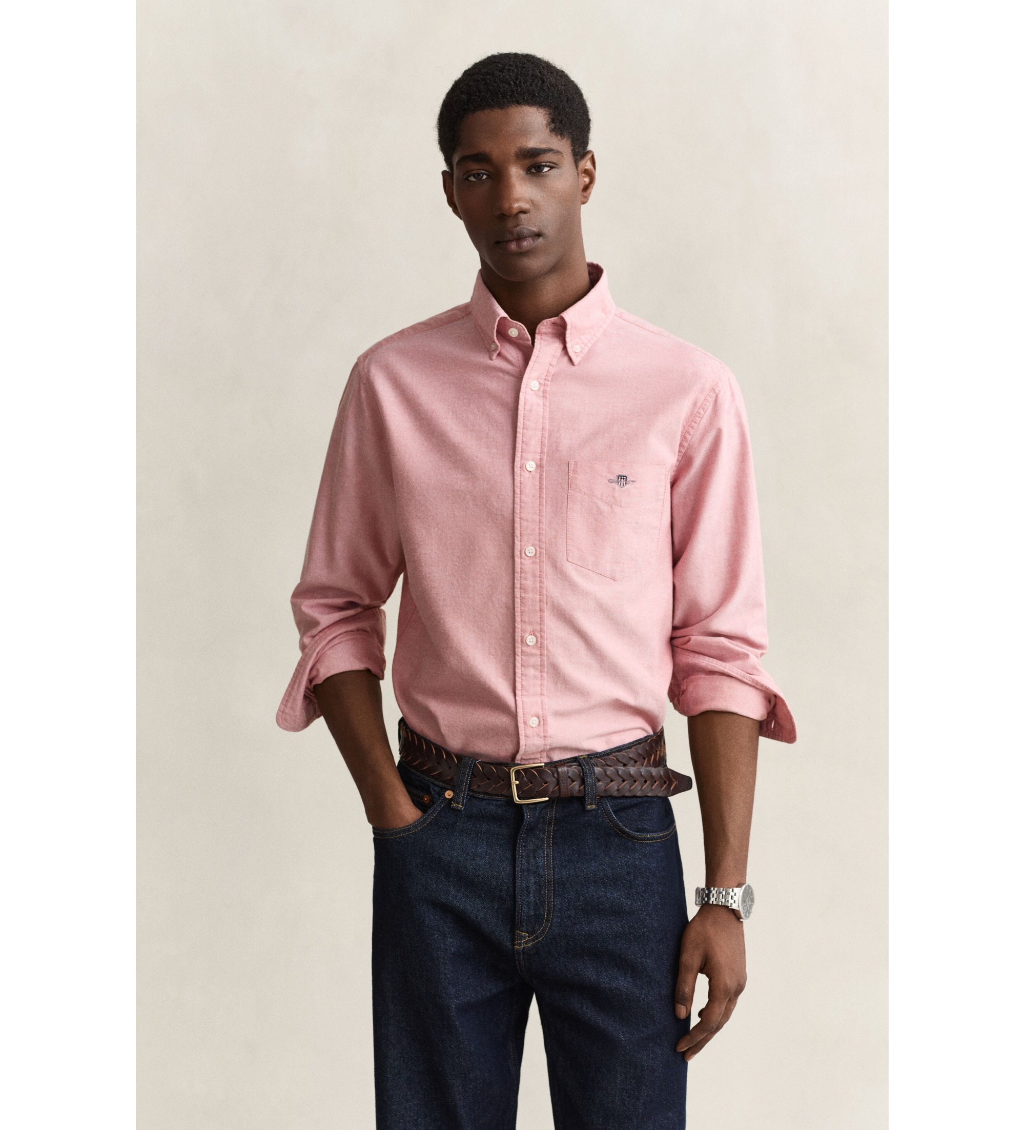 Gant für Herren. 3000200 Klassisches Oxford-Hemd Regular Fit rot (S), Lässig, Baumwolle, Langarm