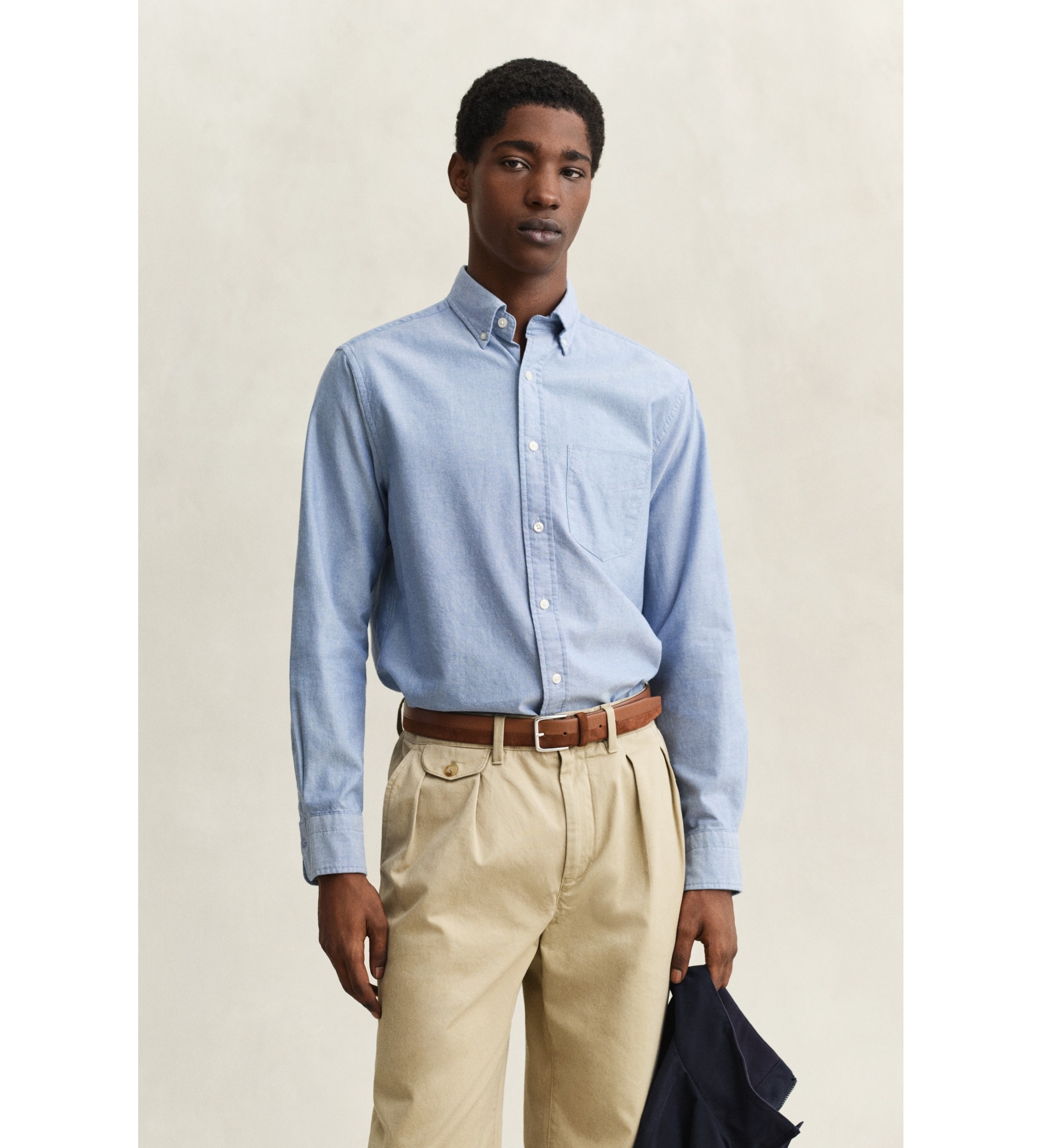 Gant für Herren. 3250255 Blaues Oxford-Hemd Regular Fit Archive (L), Lässig, Baumwolle, Klassisch, Langarm