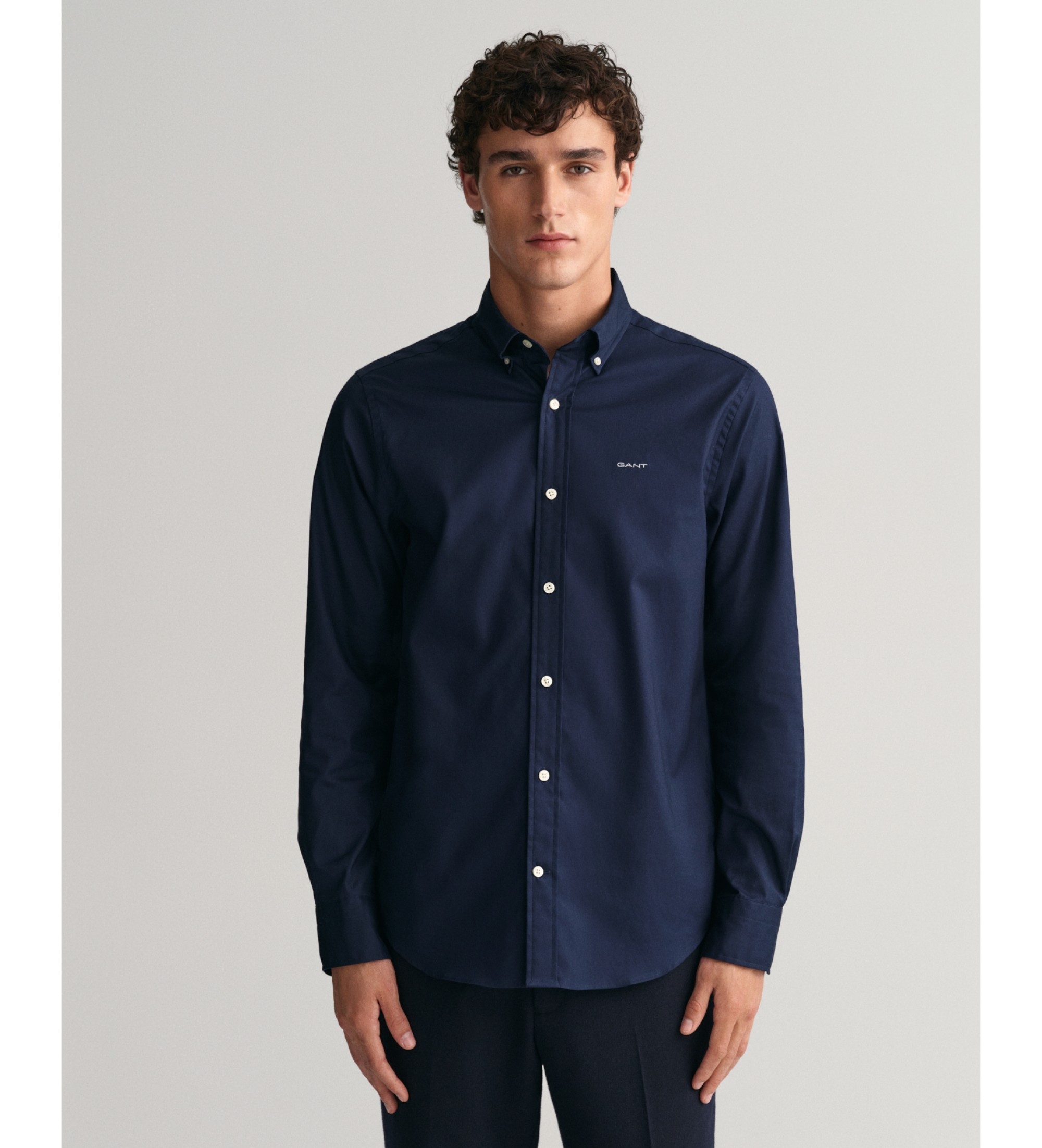 Gant für Herren. 3000300 Pinpoint Oxford Hemd Regular Fit navy (4XL), Lässig, Baumwolle, Langarm, Marine