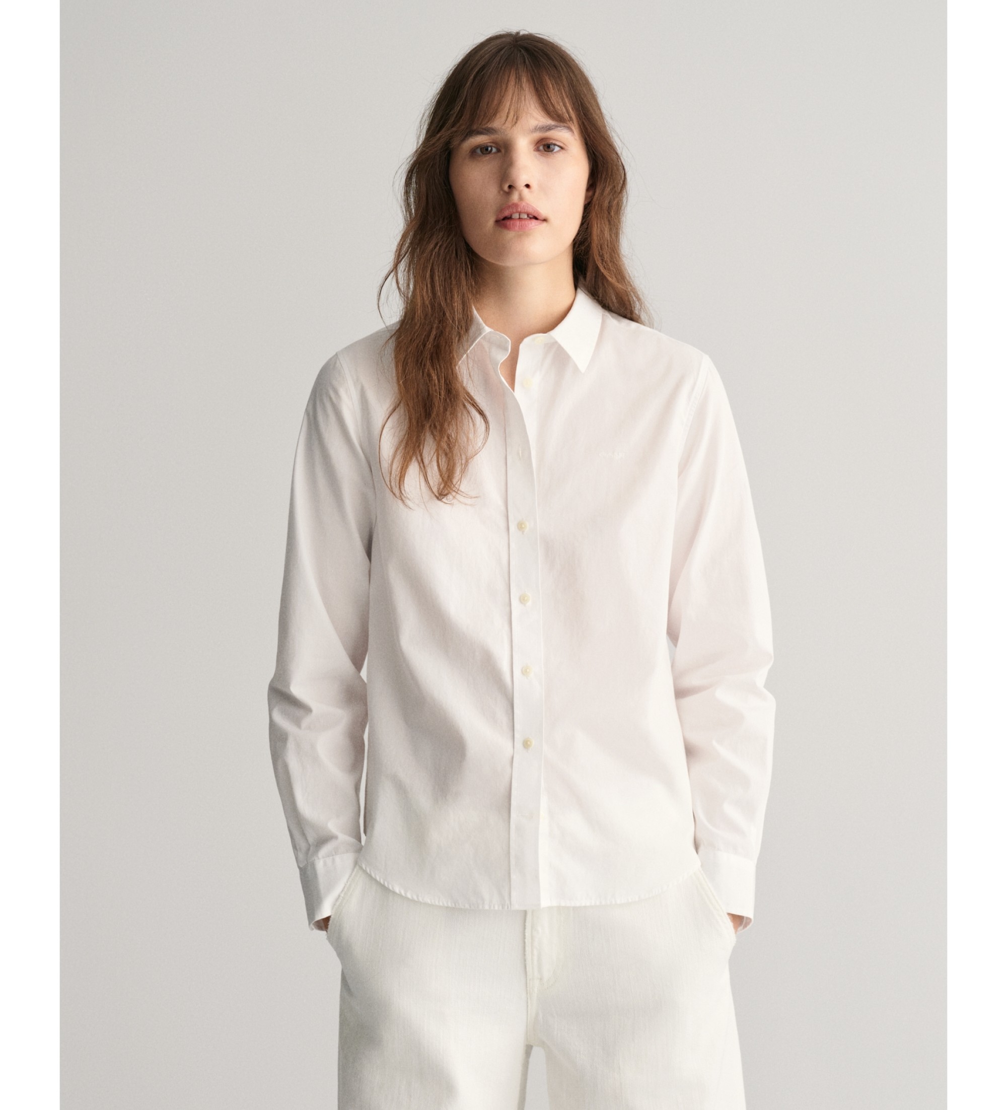 Gant für Damen. 4300348 Hemd Regular Fit Popeline weiß (38), Lässig, Baumwolle, Langarm