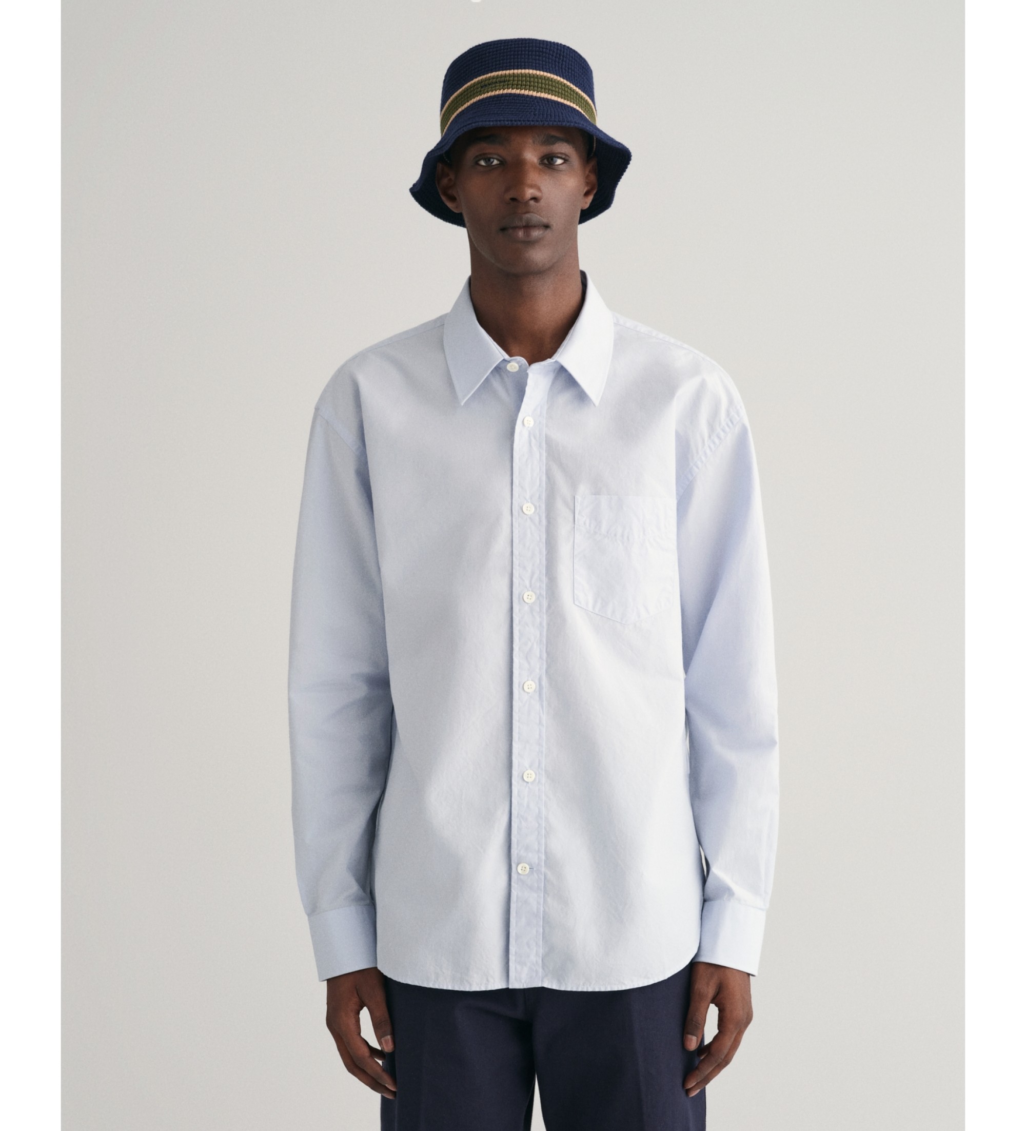 Gant für Herren. 3240095 Relaxed Fit Heritage Popeline Hemd blau (S), Lässig, Baumwolle, Langarm