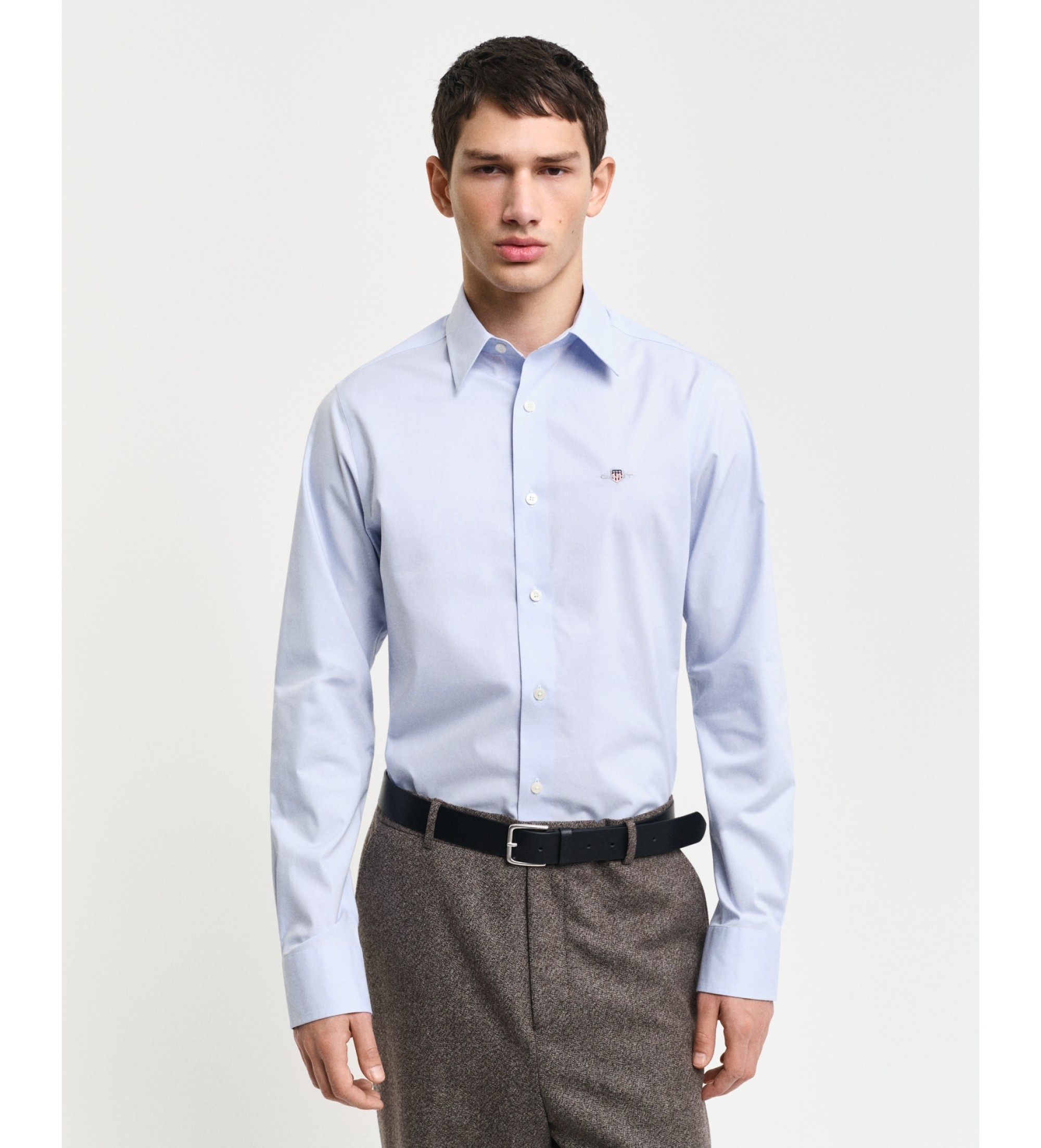 Gant für Herren. 3240171 Slim Fit Popeline Stretch Popeline Hemd blau (M), Lässig, Baumwolle, Langarm