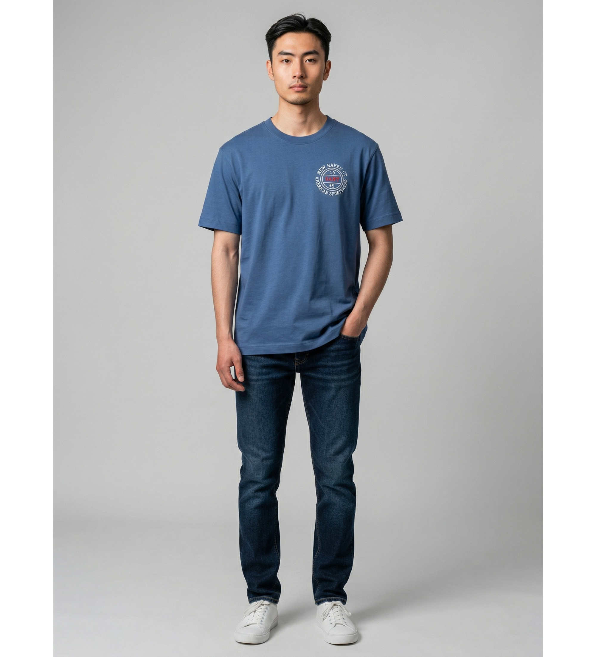 Gant für Herren. 2003402 Grafik-T-Shirt blau (S), Lässig, Baumwolle, Kurzarm