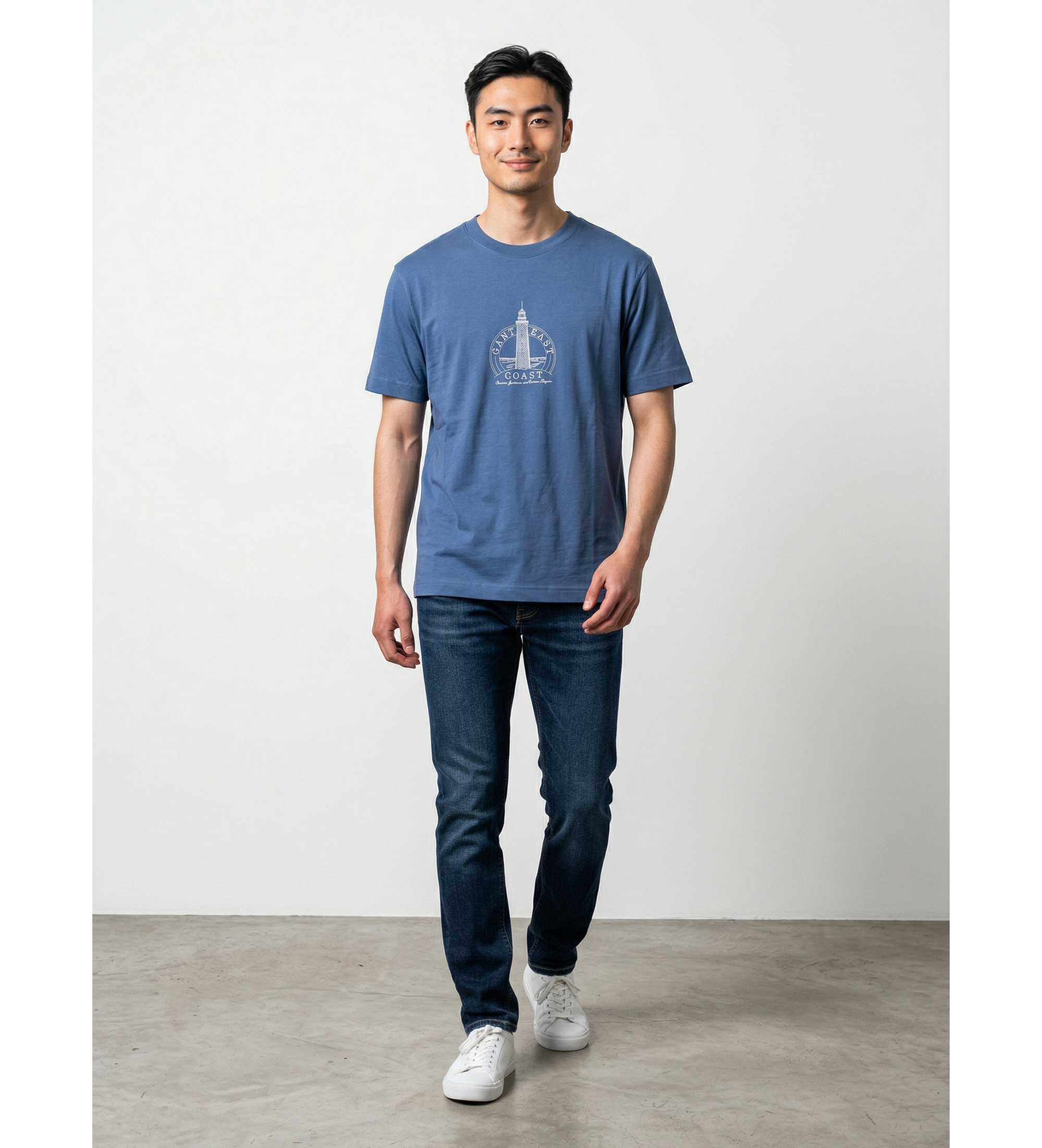Gant für Herren. 2003425 Grafik-T-Shirt blau (S), Lässig, Baumwolle, Kurzarm