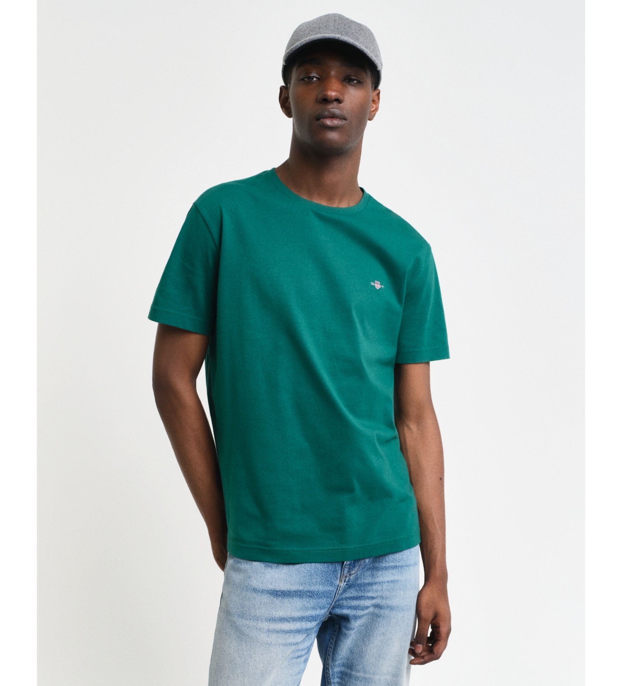 Gant für Herren. 2003184 Schild-T-Shirt grün (XL), Lässig, Baumwolle, Kurzarm