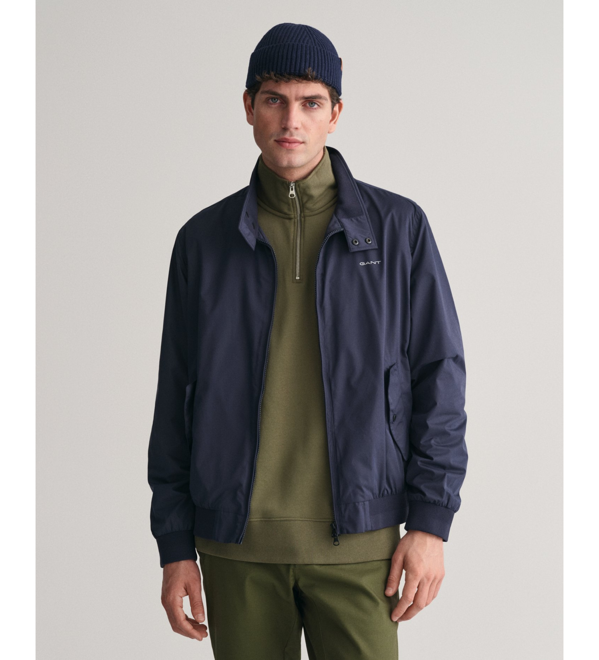 Gant für Herren. 7006381 Leichte Harrington Jacke navy (S), Lässig, Polyester, Langarm, Marine