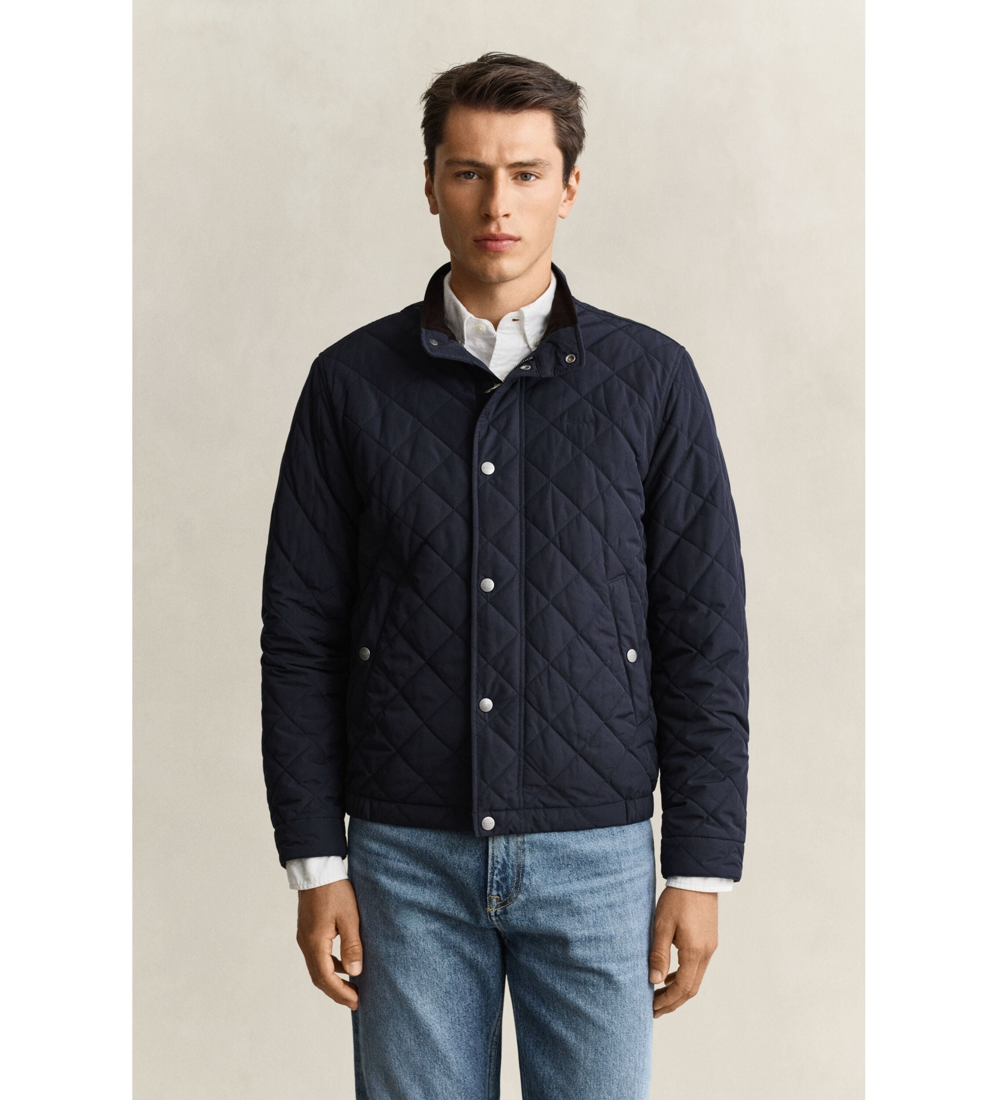 Gant für Herren. 7006638 Marineblaue Steppjacke (XL), Lässig, Polyester