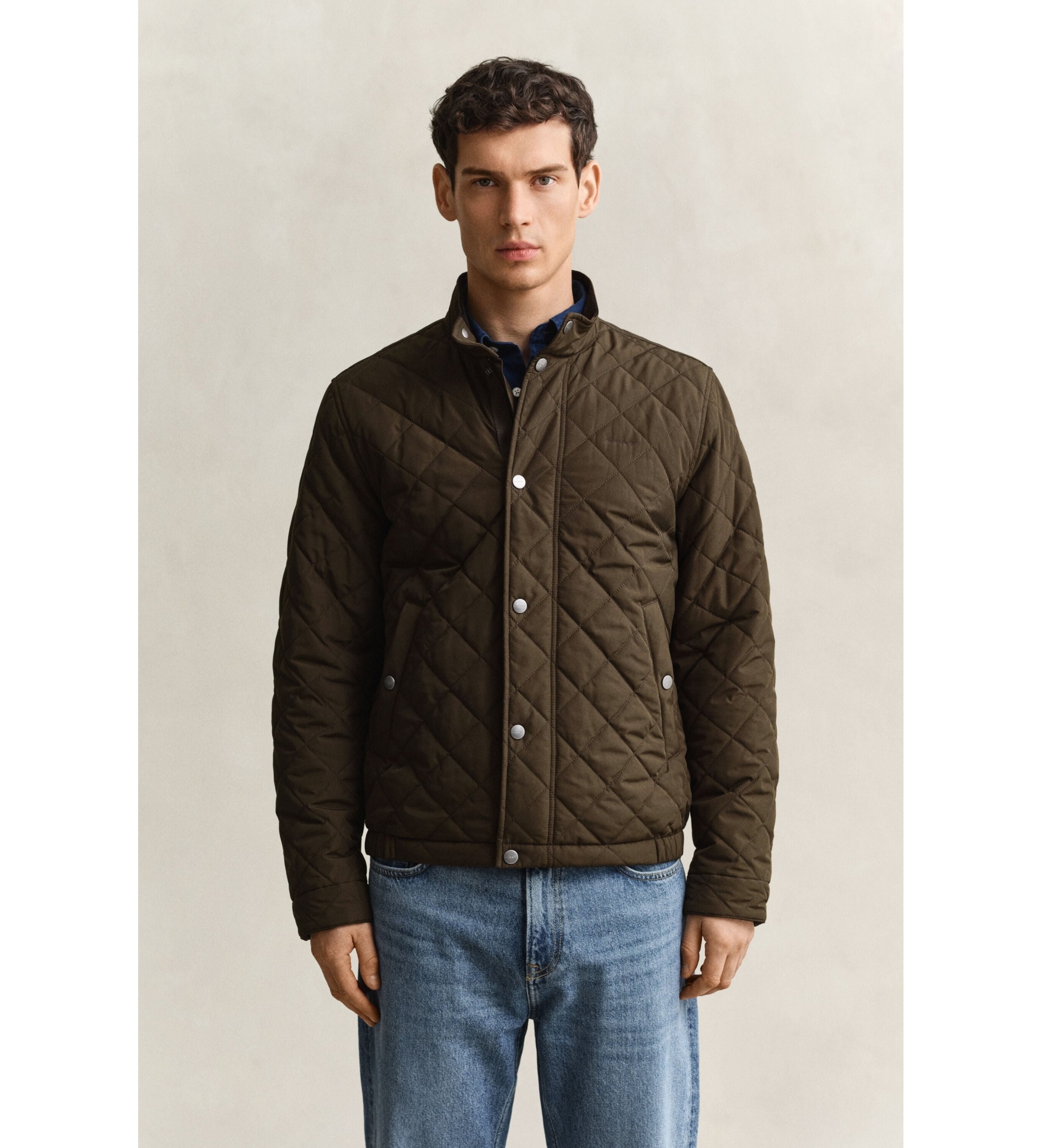 Gant für Herren. 7006638 Braune Steppjacke (L), Lässig, Polyester