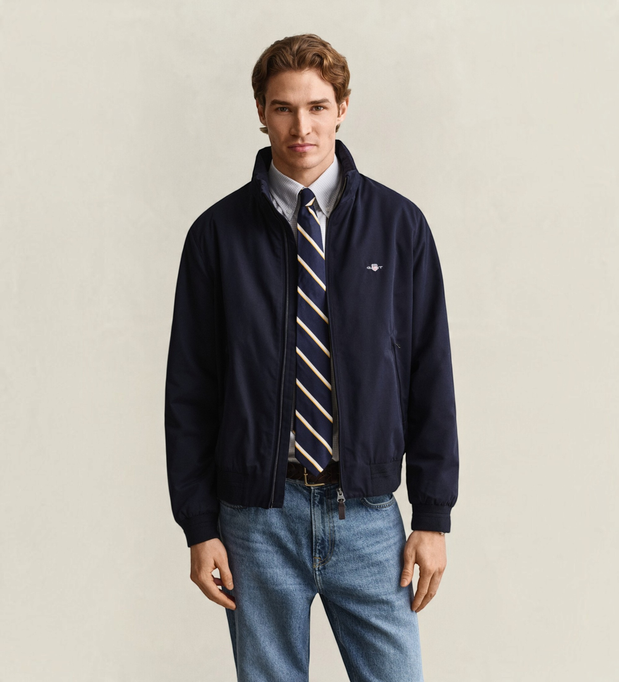Gantvoor mannen. 7006645 Marineblauw Hampshire jasje (5XL), Casual, Gerecycled polyester