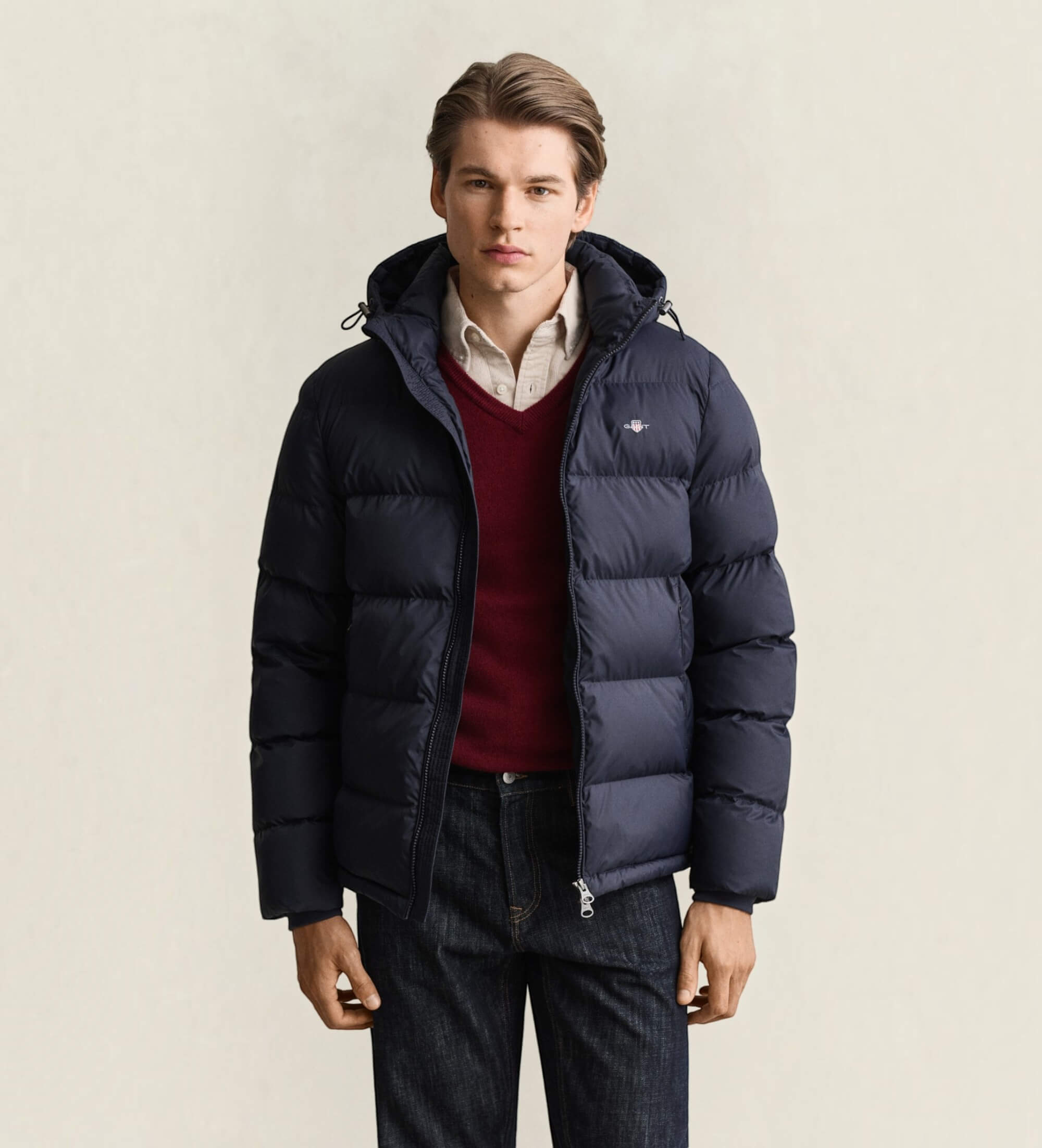 Gant für Herren. 7006661 Blaue Active-Jacke (S), Sportlich, Recyceltes Polyester, Marine