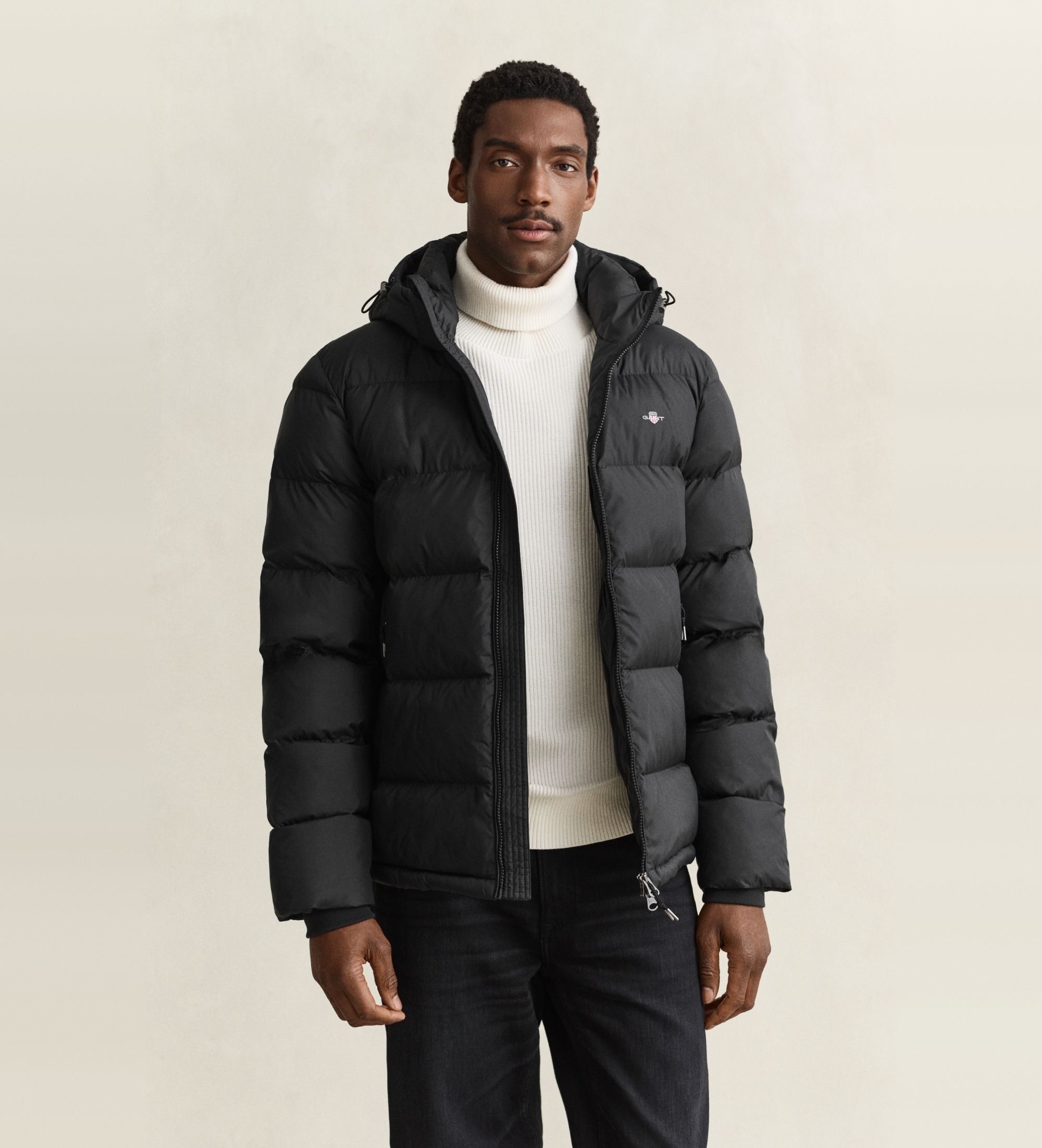 Gant für Herren. 7006661 Aktive Jacke Schwarz (M), Lässig, Recyceltes Polyester