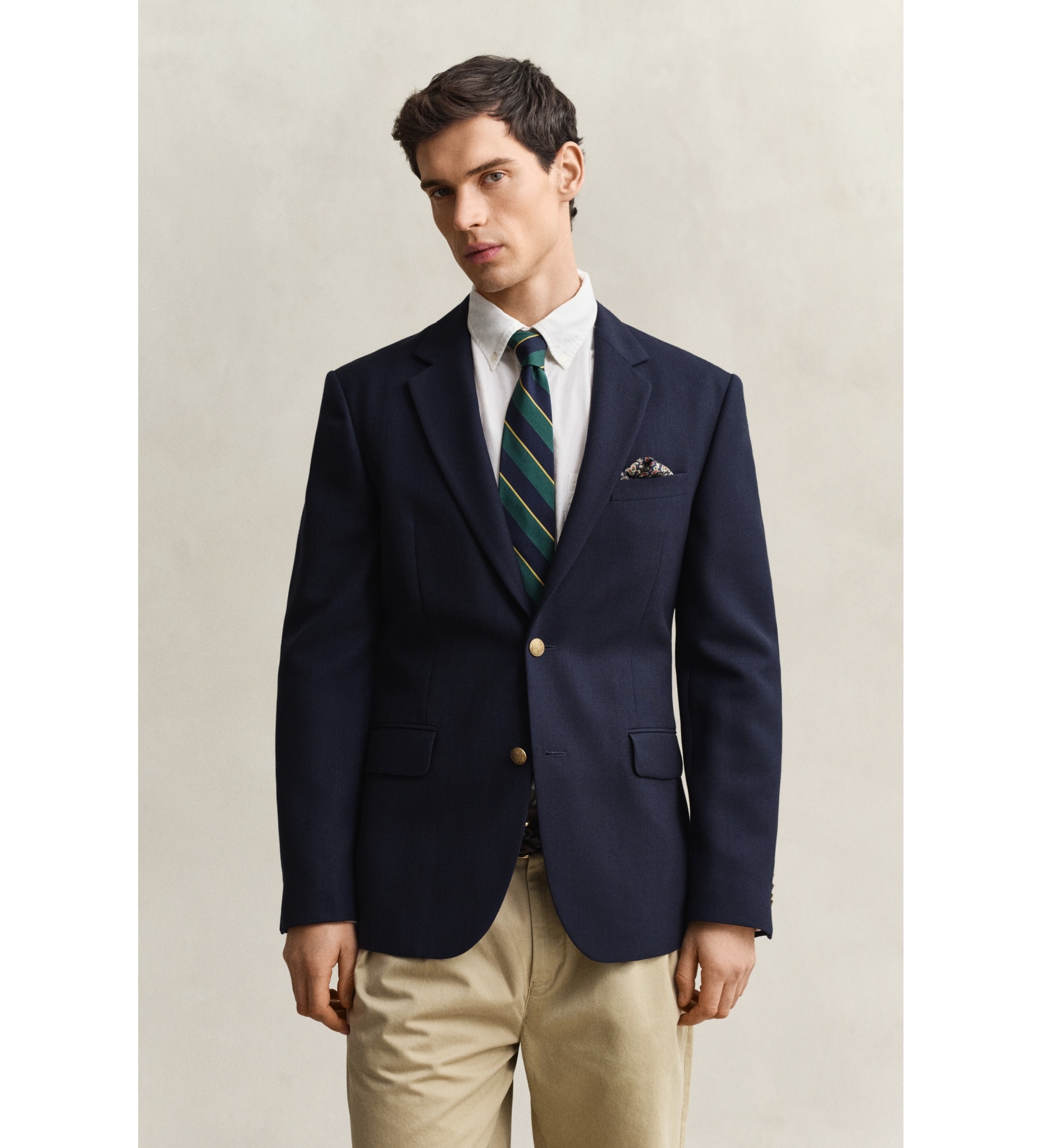 Gant für Herren. 7706311 Amerikanische Club-Marinejacke (60), Lässig, Wolle, Klassisch