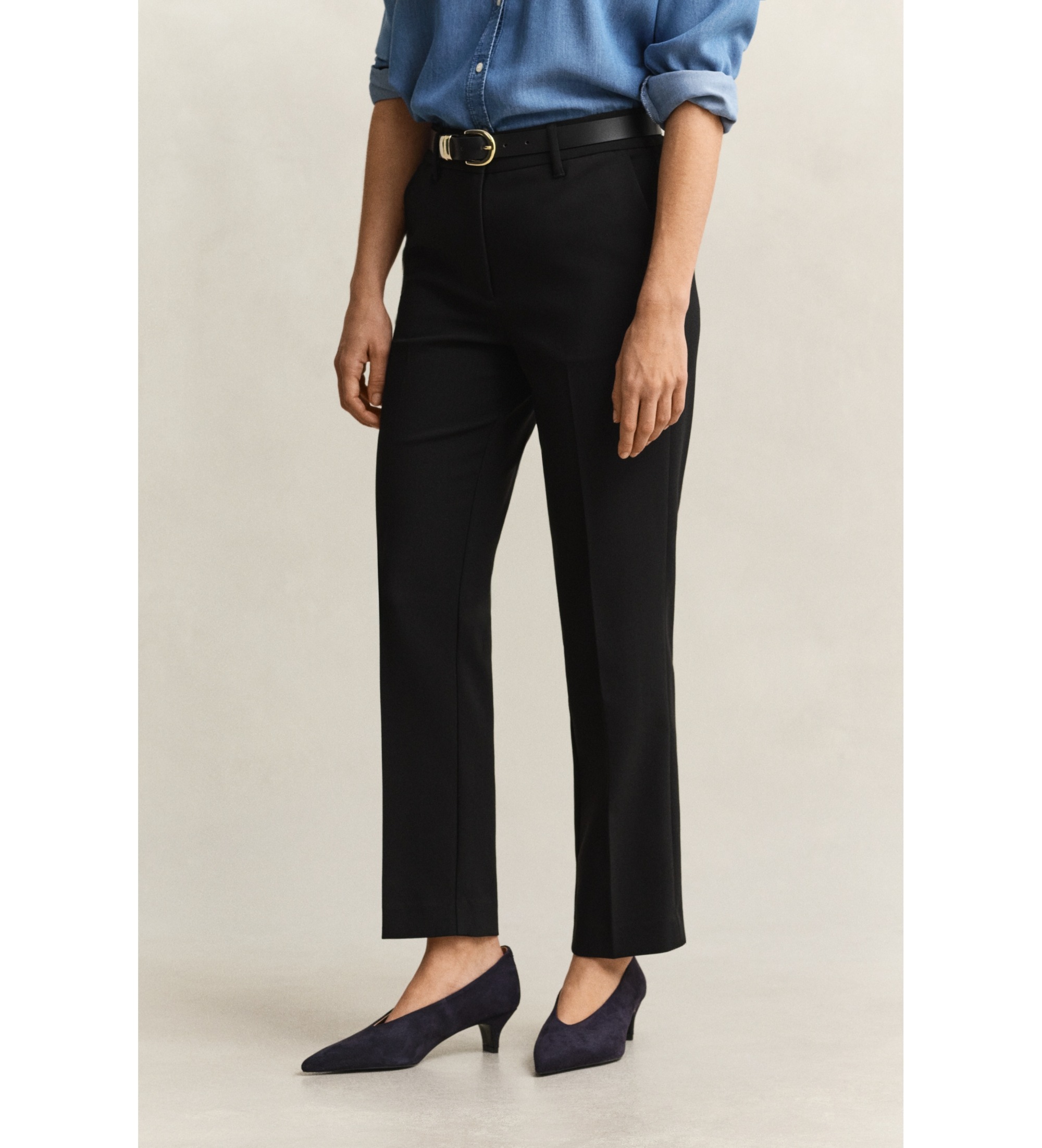 Gant für Damen. 4150363 Fließende Slim-Hose schwarz (40), Lässig, Klassisch, Viskose