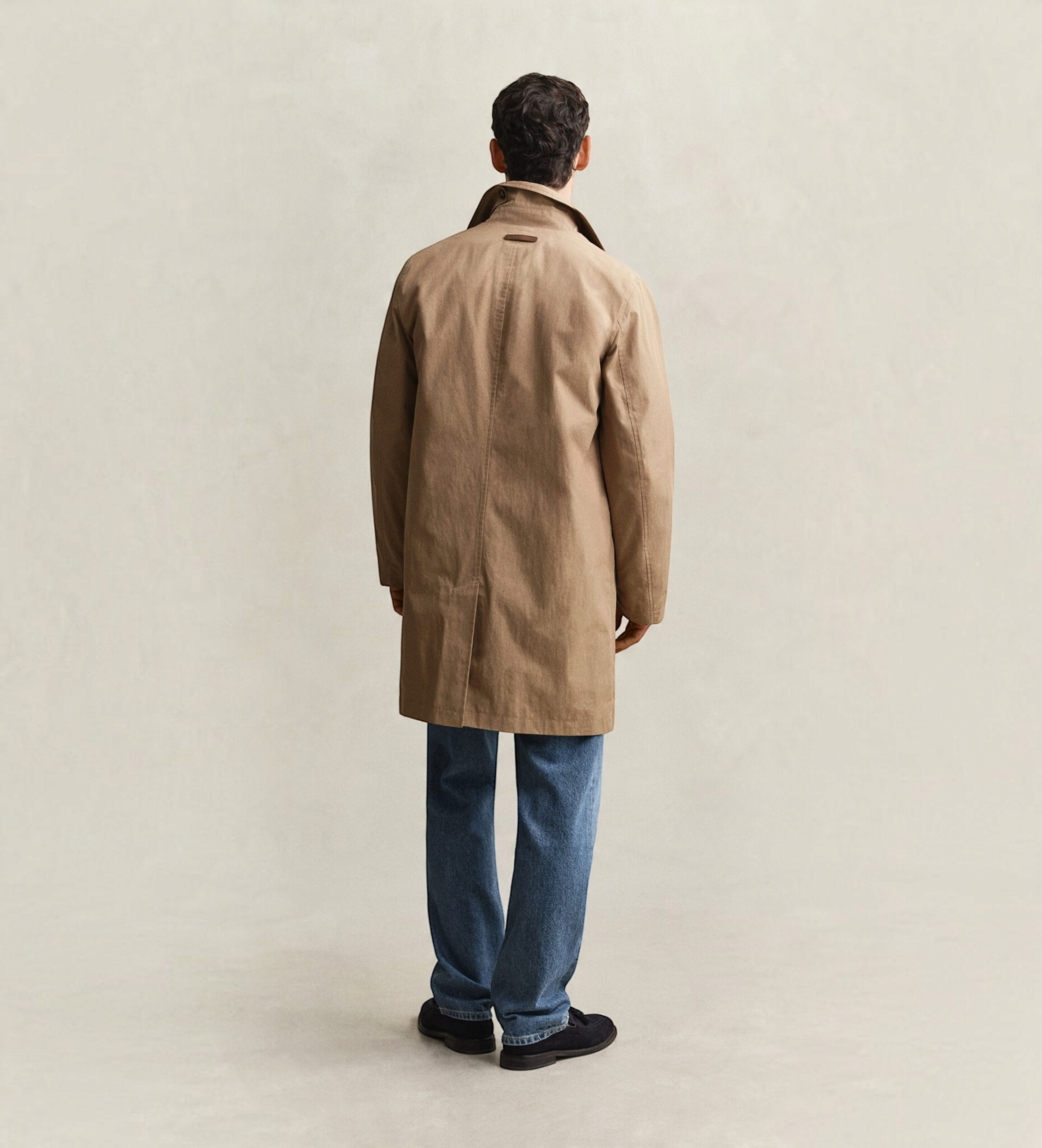 Gantvoor mannen. 7006643 Lichtbruine herenjas (3XL), Casual, Klassiek, Taupe, Biologisch katoen