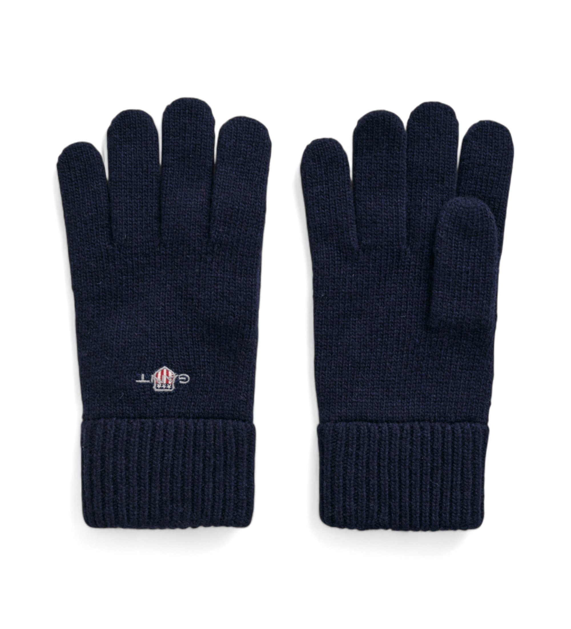 Gant für Herren. 9930003 Shield Wollhandschuhe navy (OSFA), Lässig, Wolle, Marine