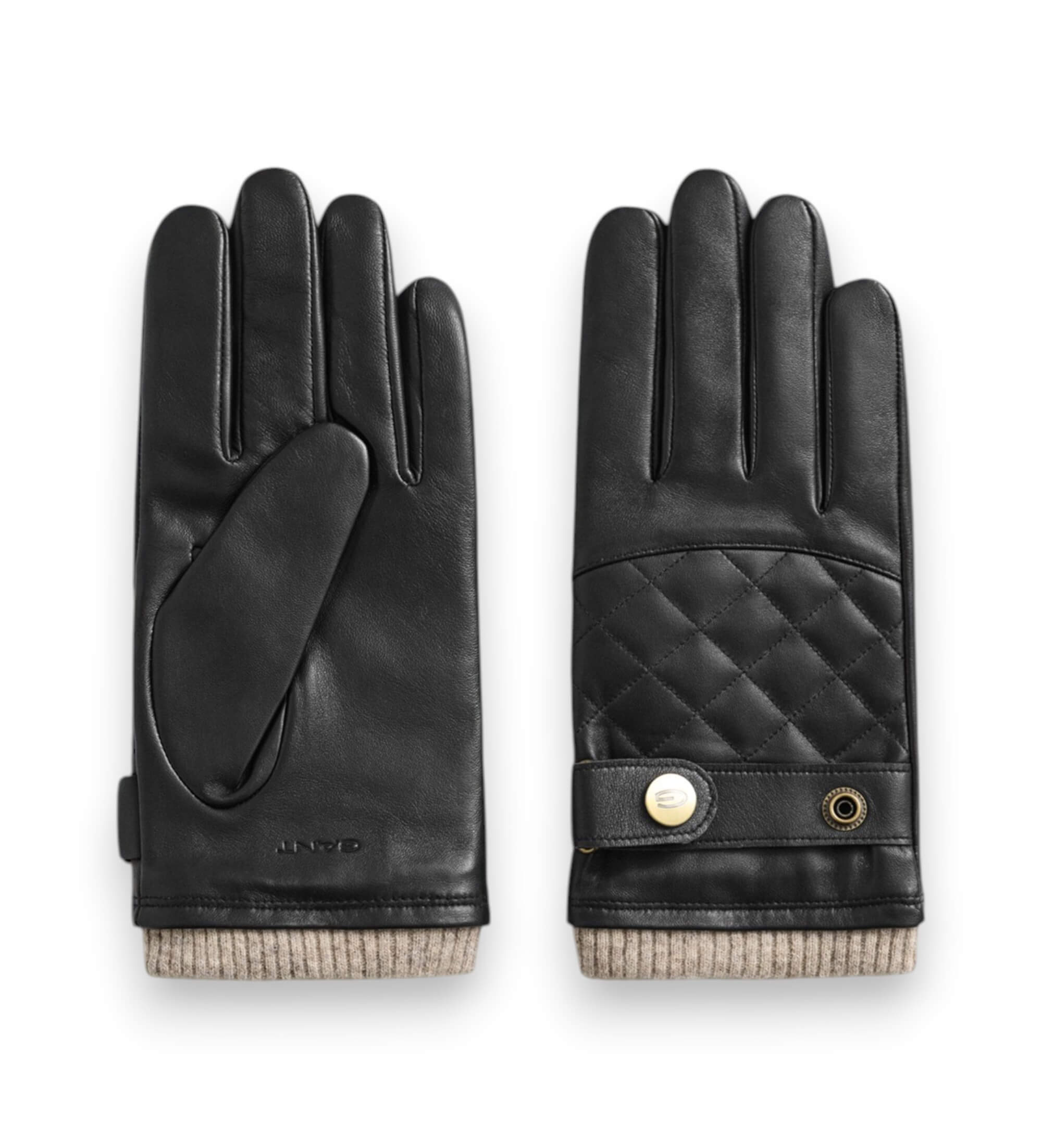 Gant für Herren. 9930083 Schwarze Handschuhe (L), Lässig, Leder