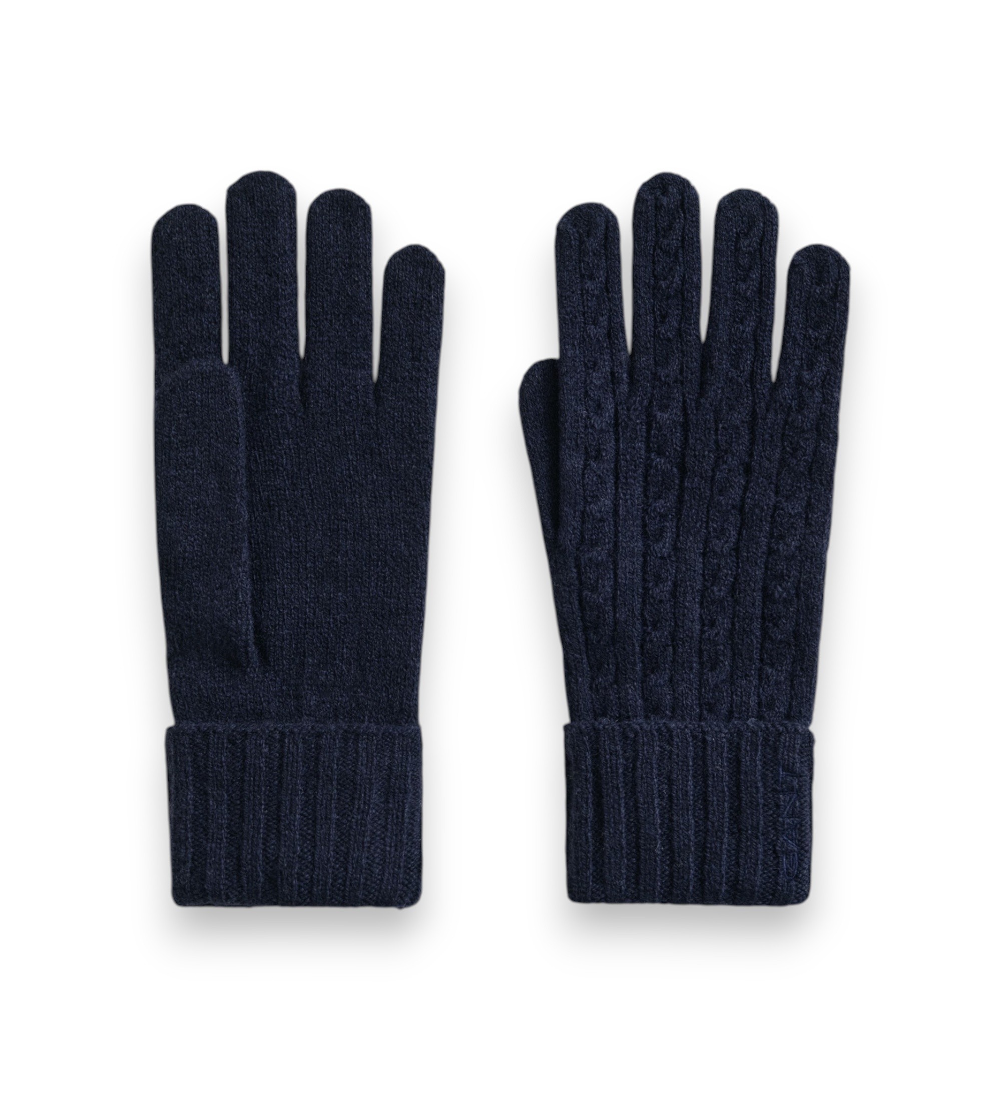 Gant für Damen. 4930022 Marineblaue Handschuhe mit Zopfmuster (OSFA), Lässig, Wolle