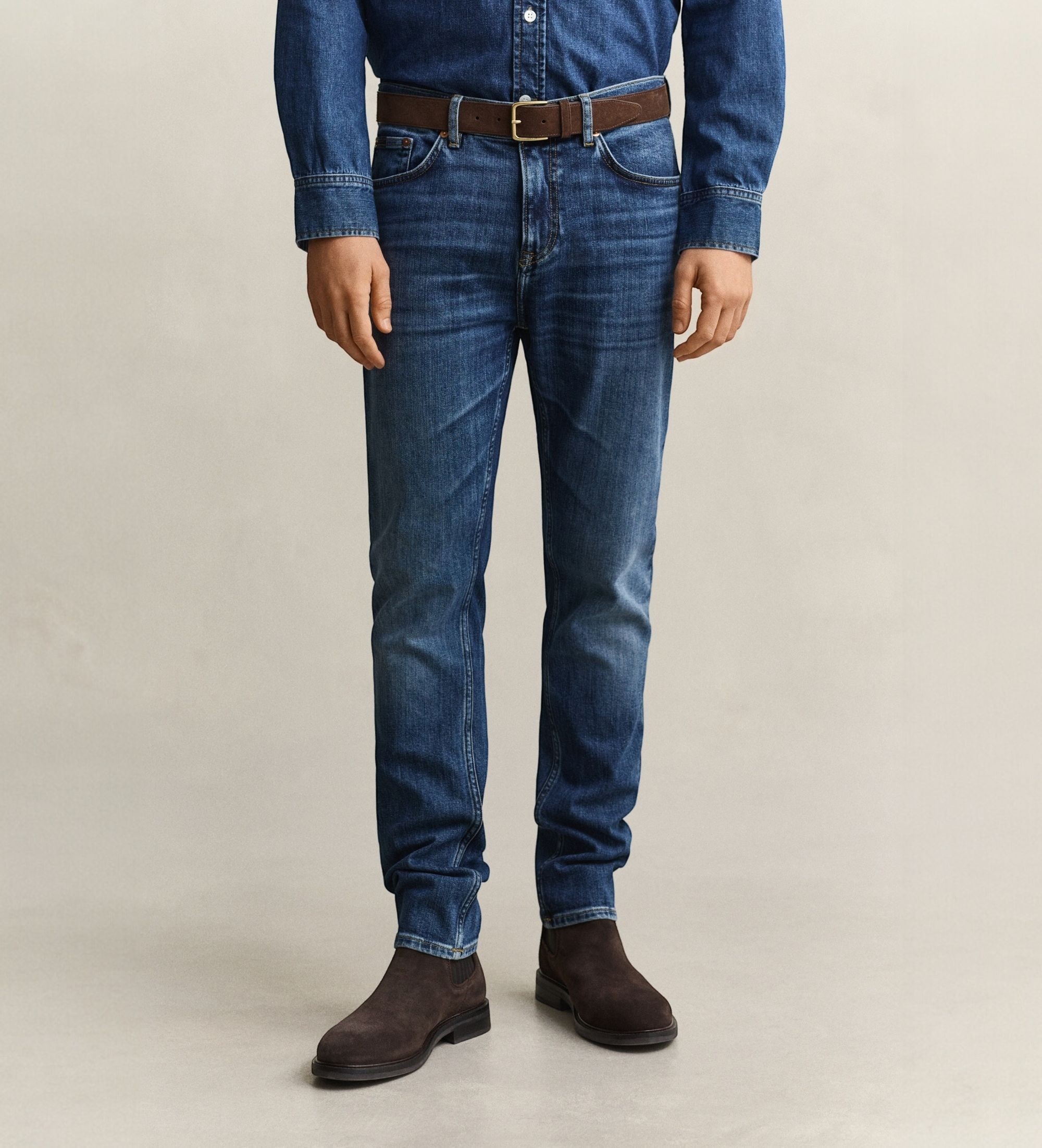 Gant für Herren. 1000010 Jeans Classic Slim blau (31/32), Lässig, Denim