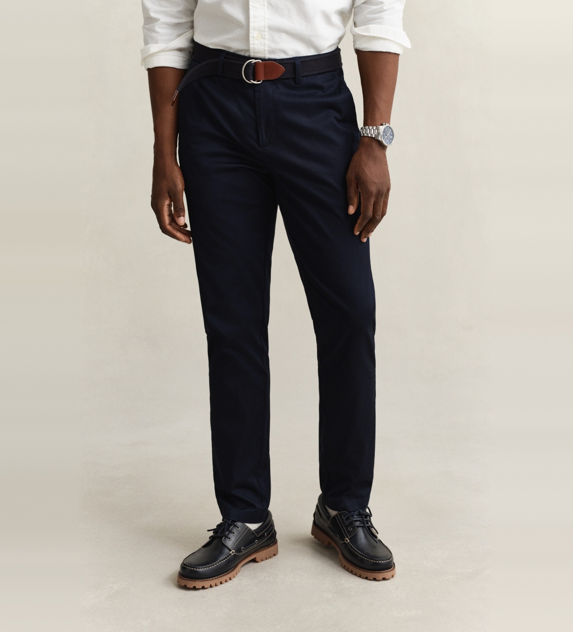 Gant für Herren. 1501020 Slim Sport Hose marineblau (33/32), Lässig, Baumwolle