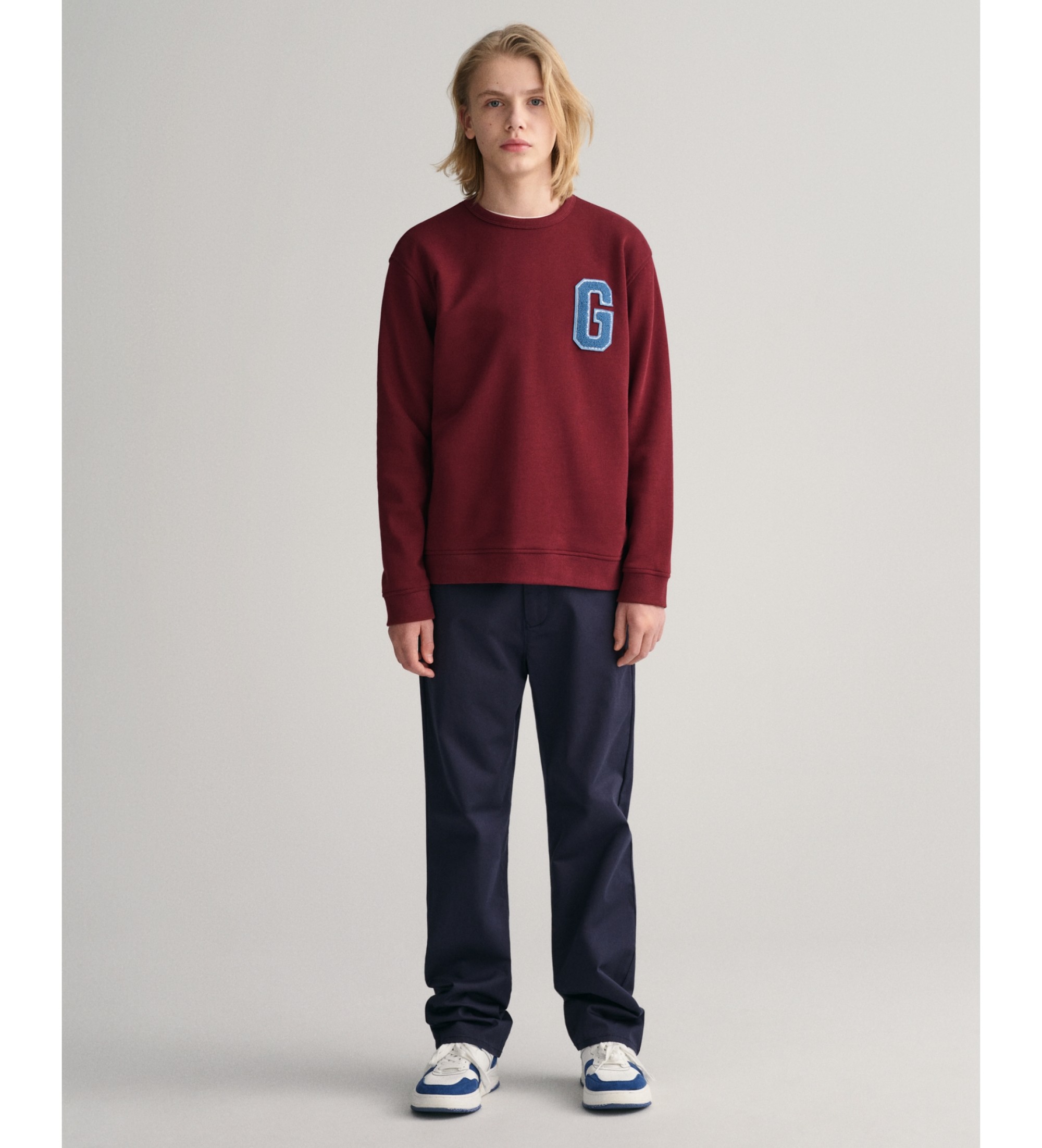 Gant für Jungen. 915023 GANT Teen Boys marineblaue Chino-Hose (16años= 176cm), Lässig, Baumwolle, Bio-Baumwolle, Nachhaltig, Kinderbekleidun