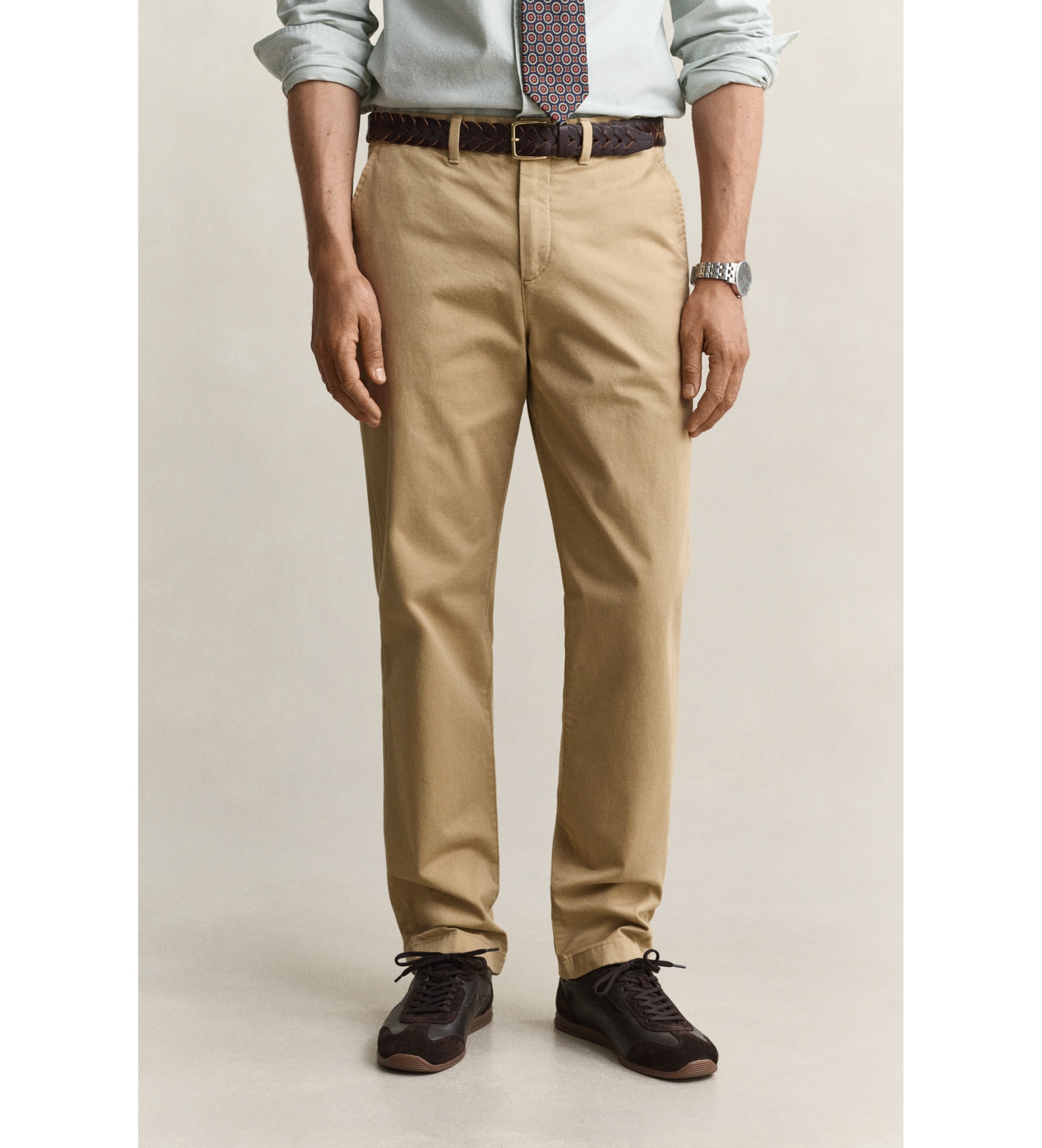 Gant für Herren. 1501001 Beige Chinos Regular Fit (31/32), Lässig, Klassisch, Bio-Baumwolle
