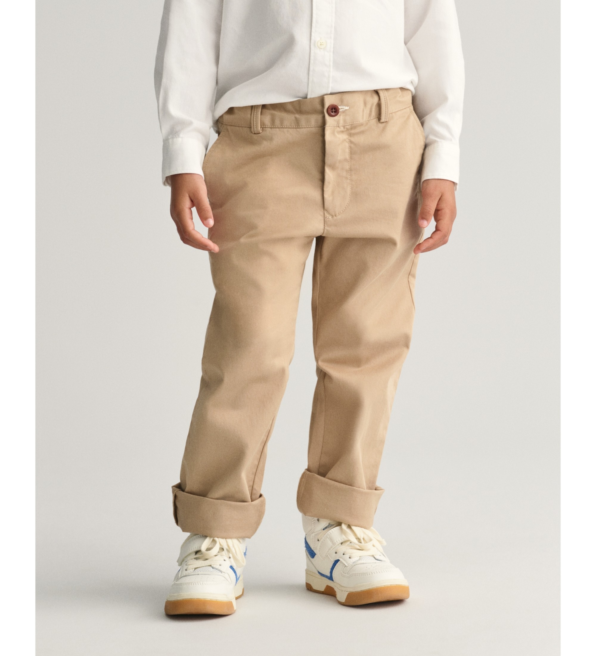 Gant Unisex für Kinder. 815004 Chino-Hose Regular Fit Kinder khaki (2años= 92cm), Braun, Lässig, Baumwolle, Klassisch, Kinderbekleidung