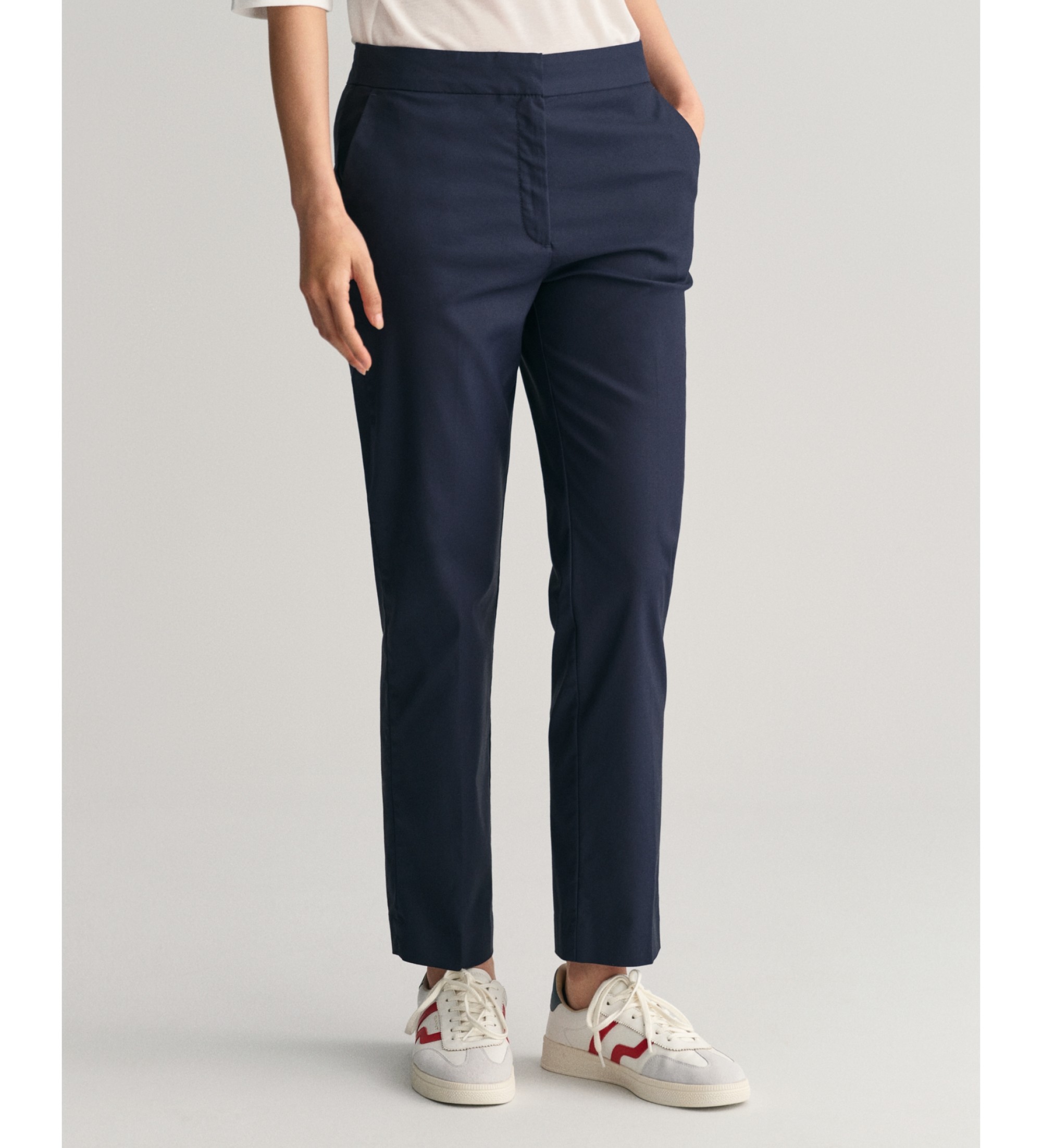 Gant für Damen. 4150237 Slim Fit Zigarettenhose navy (38), Lässig, Baumwolle, Marine