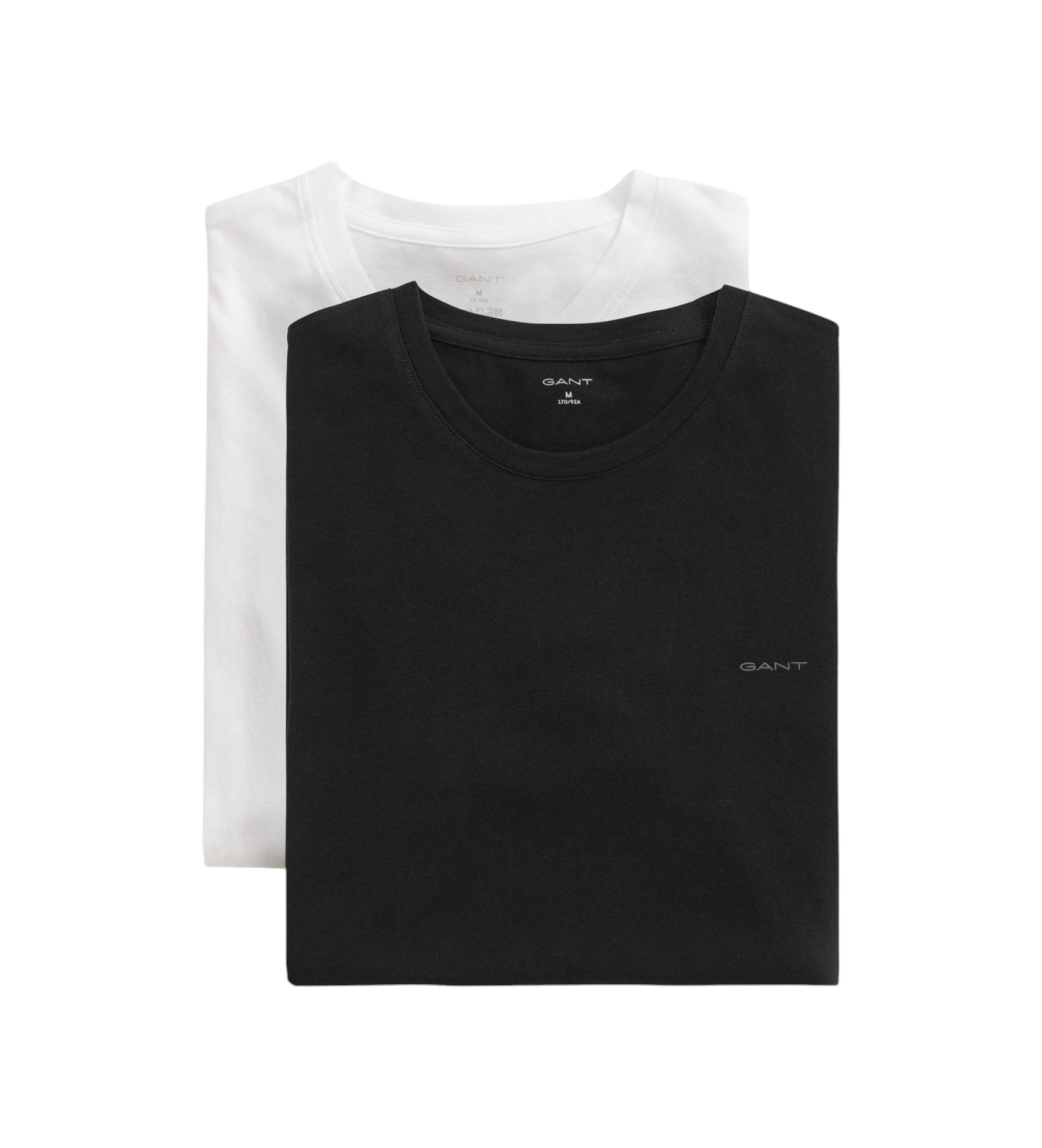 Gant für Herren. 900012008 2er Set T-Shirts Rundhalsausschnitt weiß, schwarz (XXL), Lässig, Baumwolle, Kurzarm