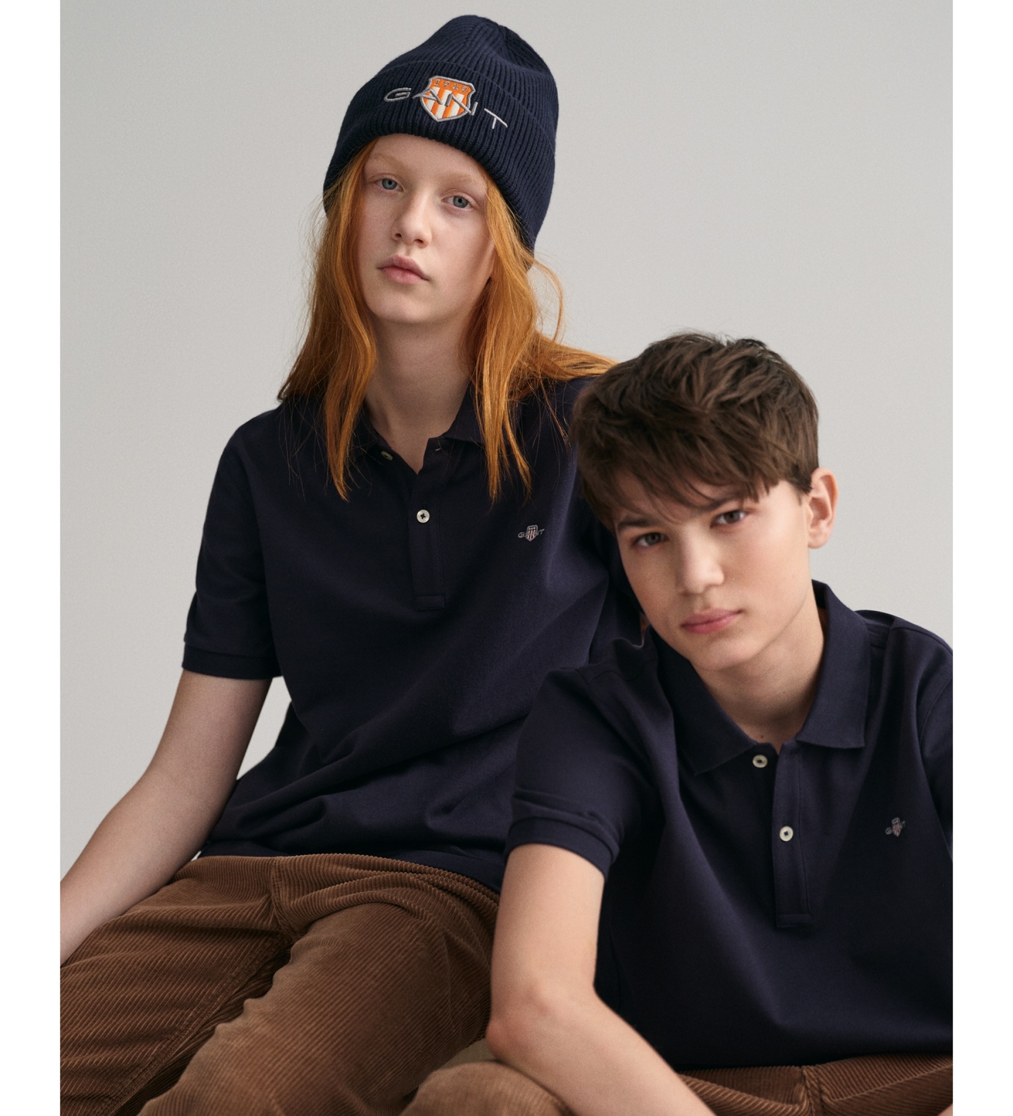 Gant Unisex für Kinder. 902553 Shield Teens marineblaues Piqué-Poloshirt (13/14años= 158/164cm), Lässig, Baumwolle, Klassisch, Kurzarm, Kind