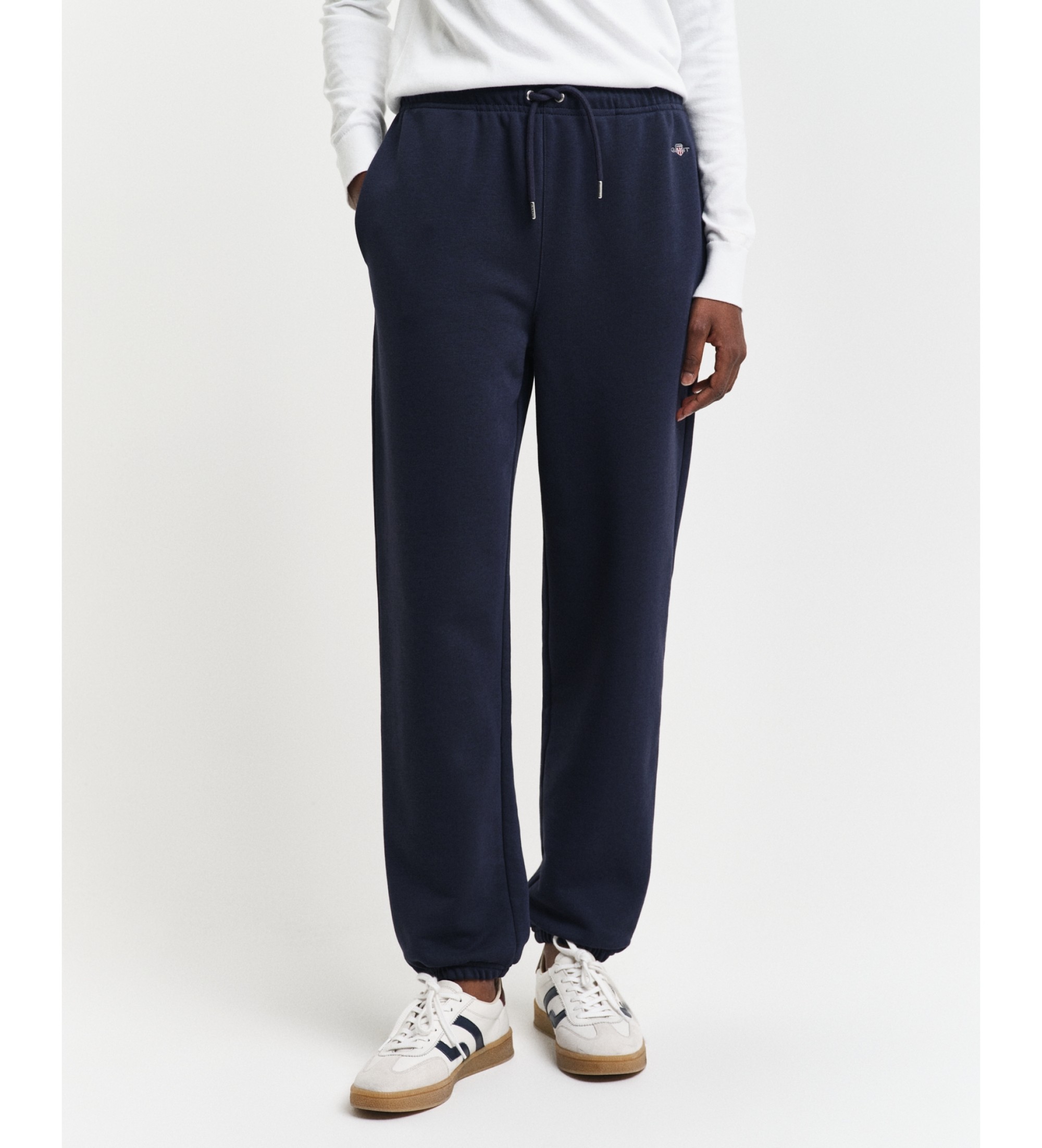 Gant für Damen. 4200500 Marine-Schild-Hose (XS), Lässig, Baumwolle