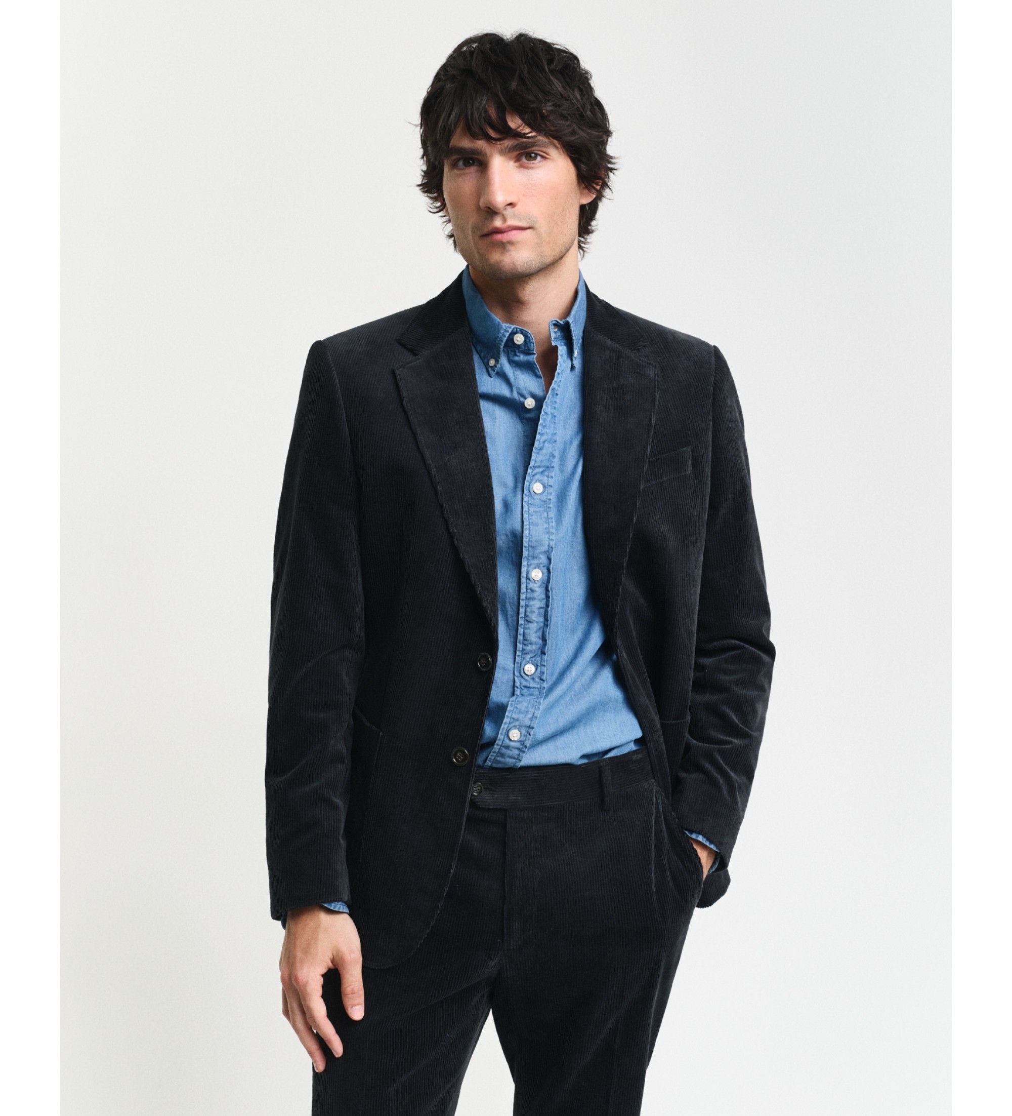 Gant für Herren. 7706315 Grüne Slim-Fit-Hose aus Cord (52), Lässig, Baumwolle, Klassisch