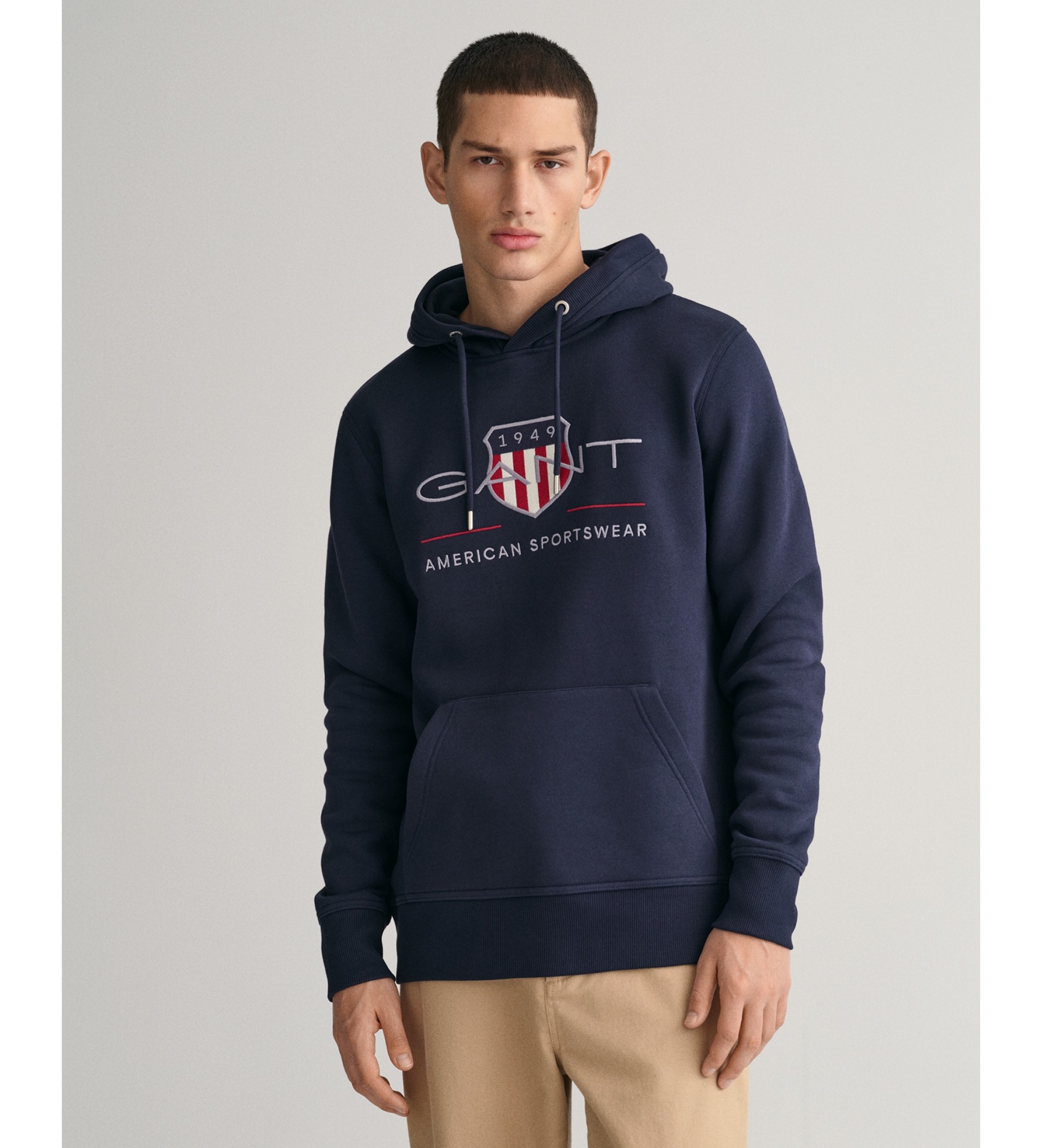Gant für Herren. 2047082 Archiv Shield Hoodie navy (L), Lässig, Baumwolle, Langarm, Marine