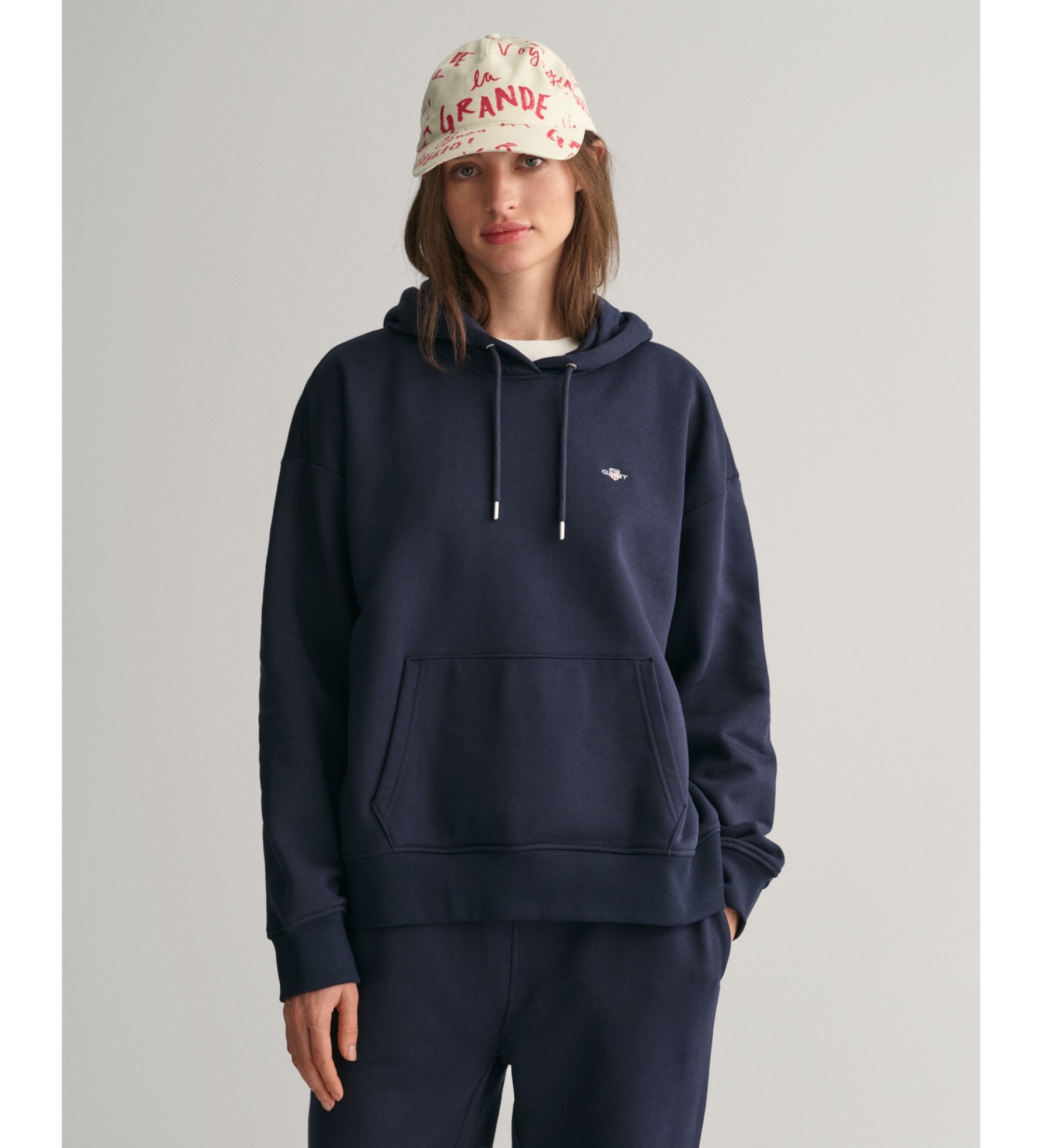 Gant für Damen. 4201413 Shield Hoodie navy (XS), Lässig, Baumwolle, Marine