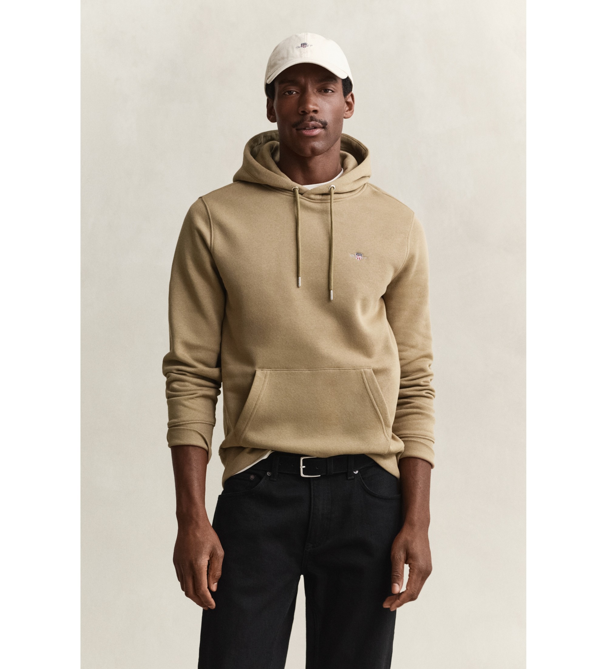 Gant für Herren. 2007058 Shield Kapuzenpullover beige (M), Lässig, Baumwolle