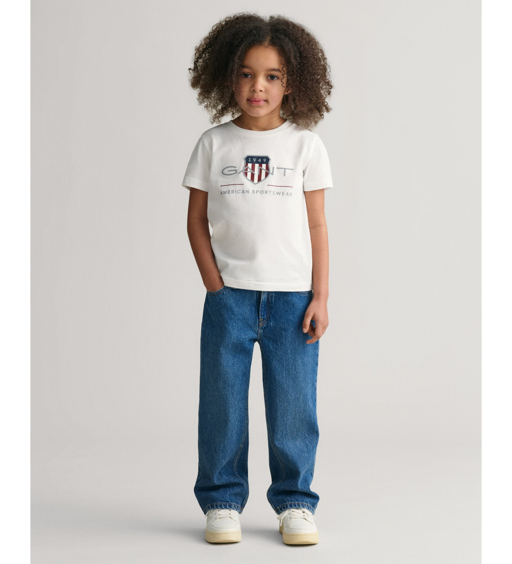 Gant Unisex für Kinder. 810308 Blaue Relaxed Fit Jeans (3/4años= 98/104cm), Lässig, Baumwolle, Kinderbekleidung