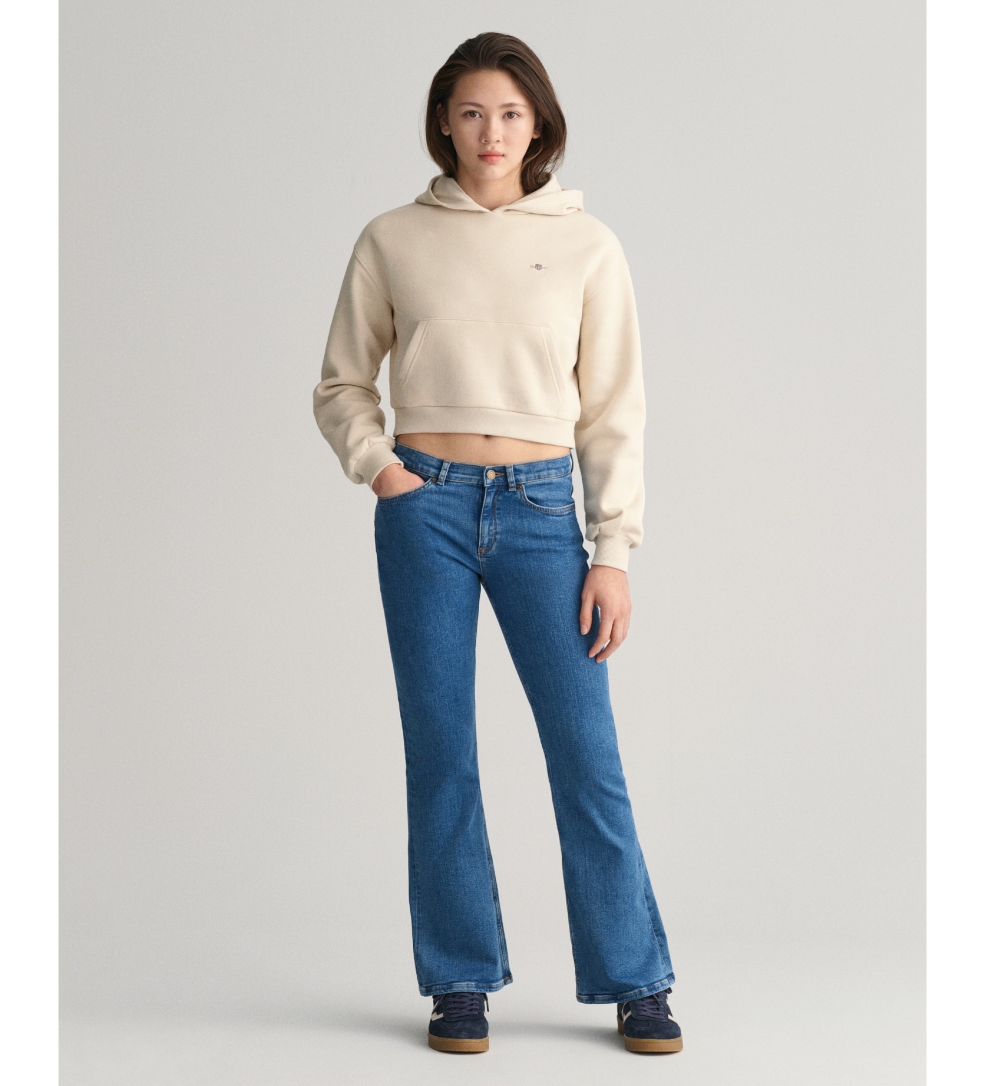 Gant für Mädchen. 610032 Bootcut-Jeans Teen blau (12años= 152cm), Lässig, Baumwolle, Denim, Kinderbekleidung