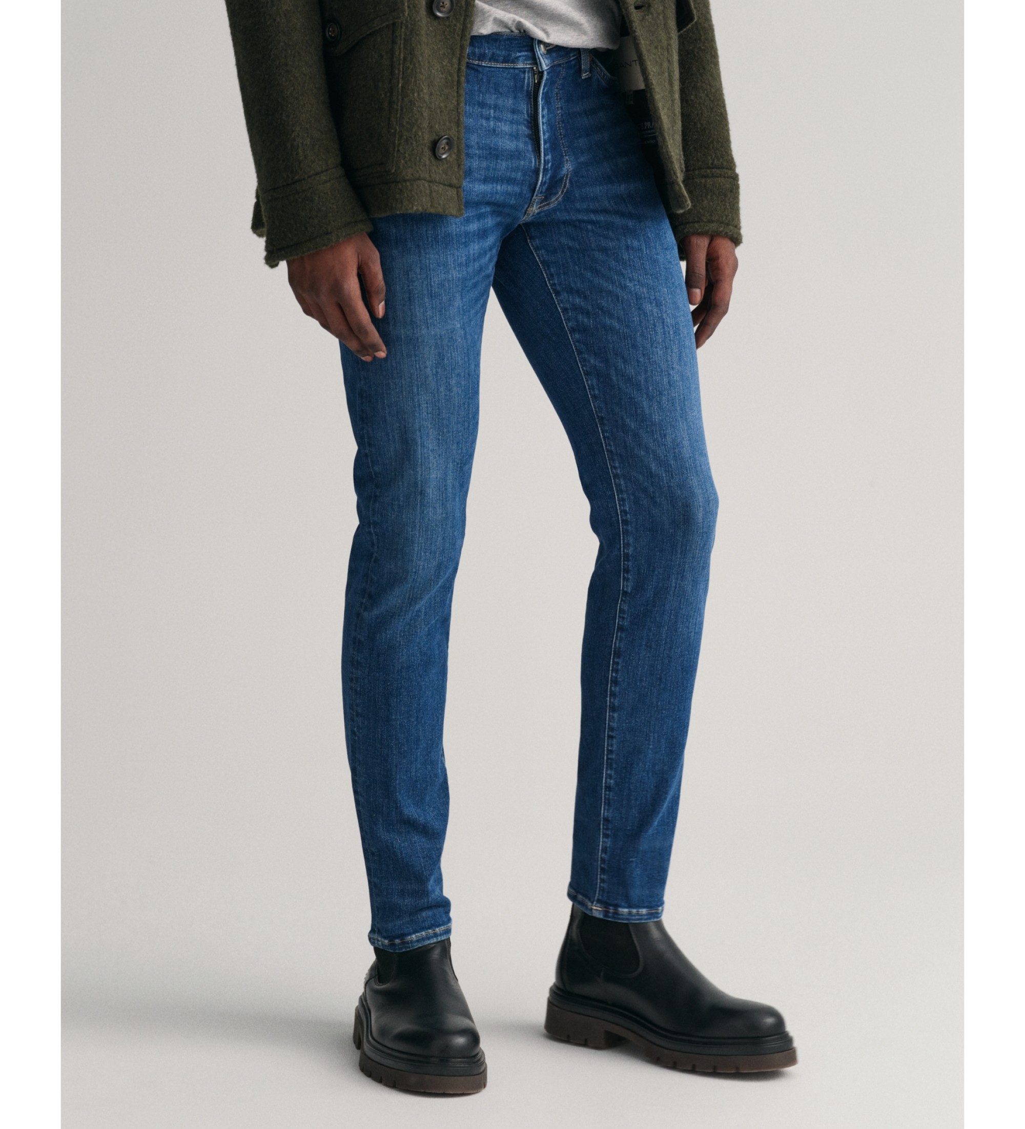Gant für Herren. 1000264 Jeans Extra Slim Fit Active Recover blau (32/34), Lässig, Baumwolle, Denim