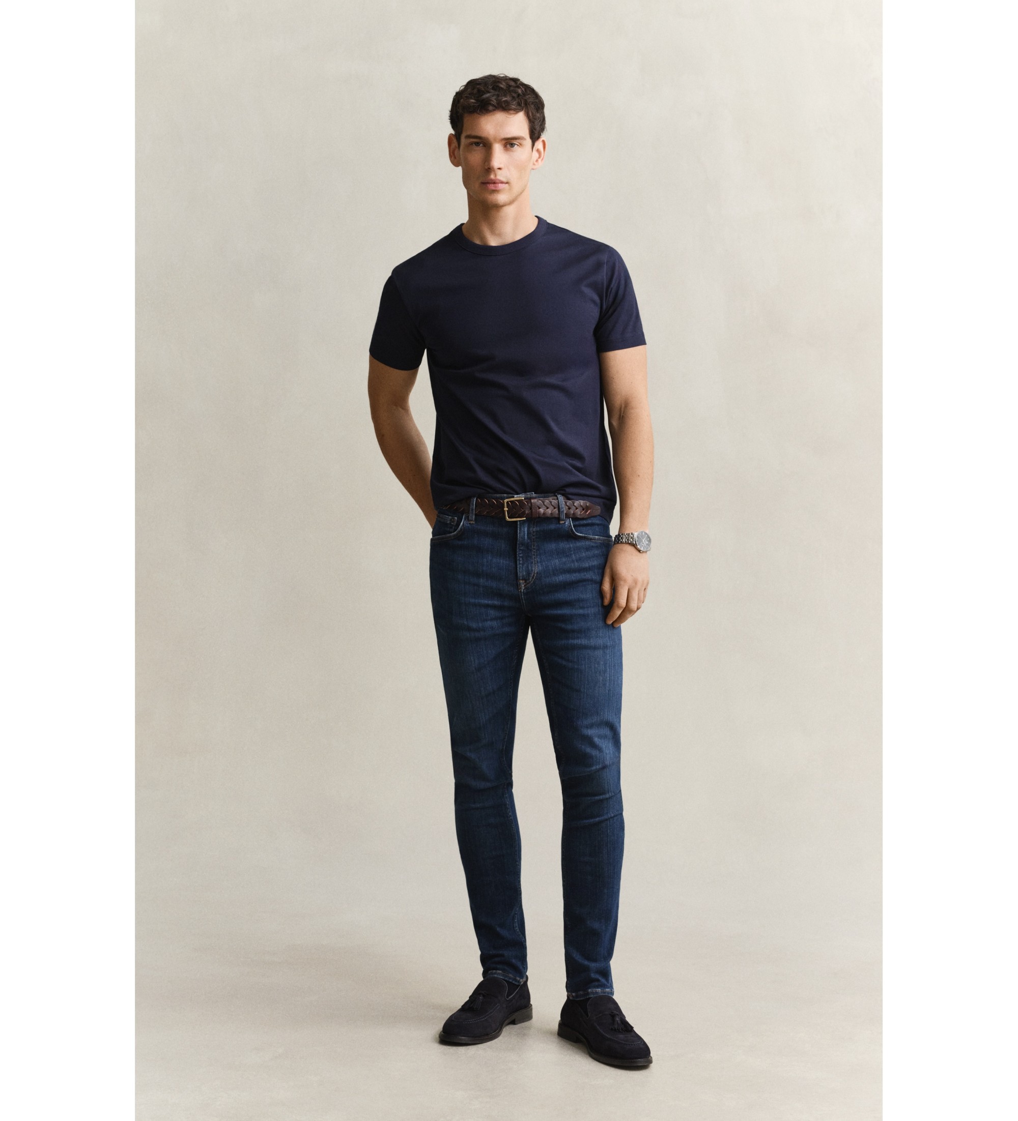 Gant für Herren. 1000030 Jeans Active Recover in Extra Slim Fit, mittelblau, verwaschen (34/34), Lässig, Baumwolle, Denim