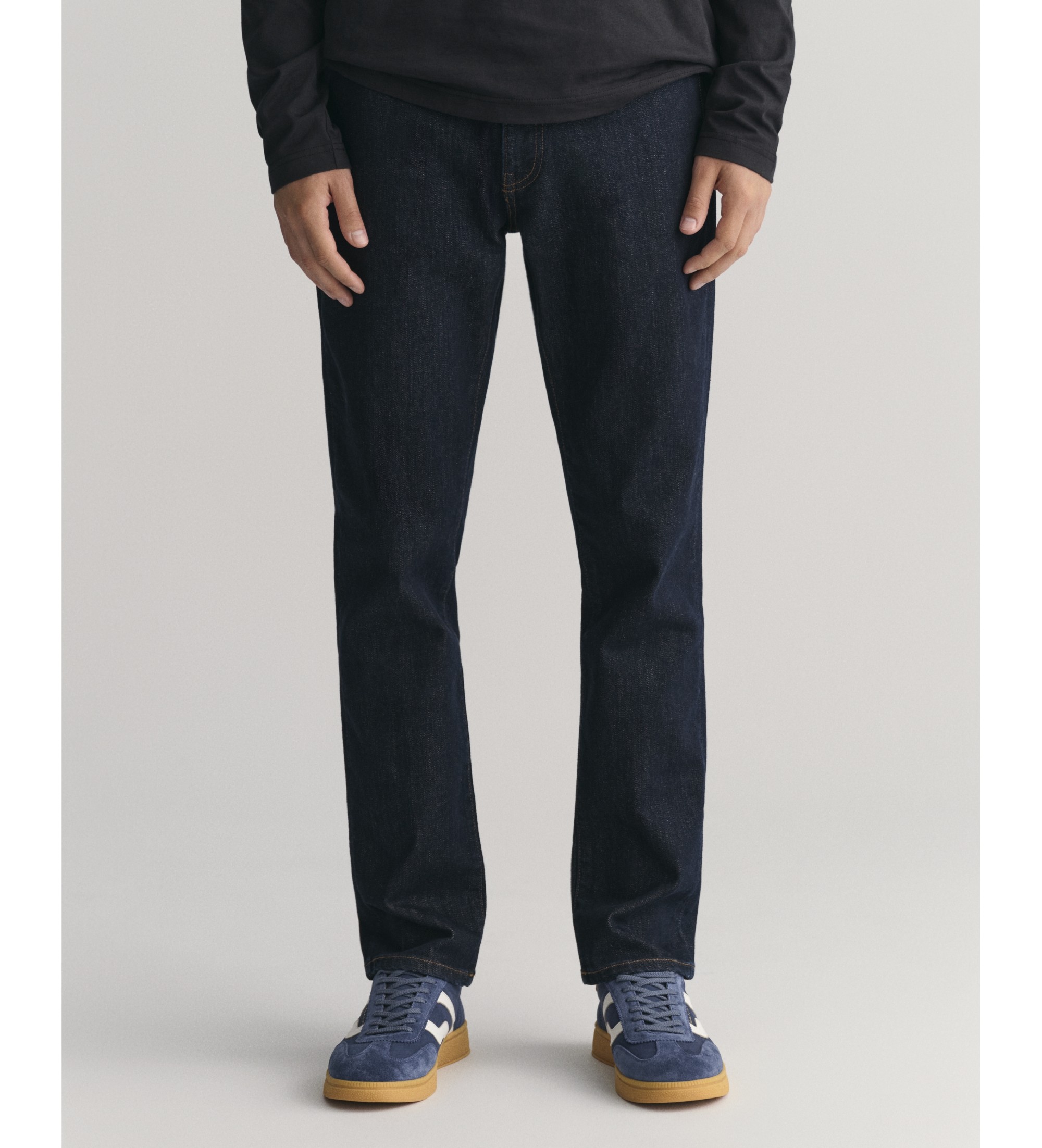 Gant für Herren. 1000260 Marineblaue Slim Fit Jeans (30/32), Lässig, Baumwolle, Denim, Nachhaltig