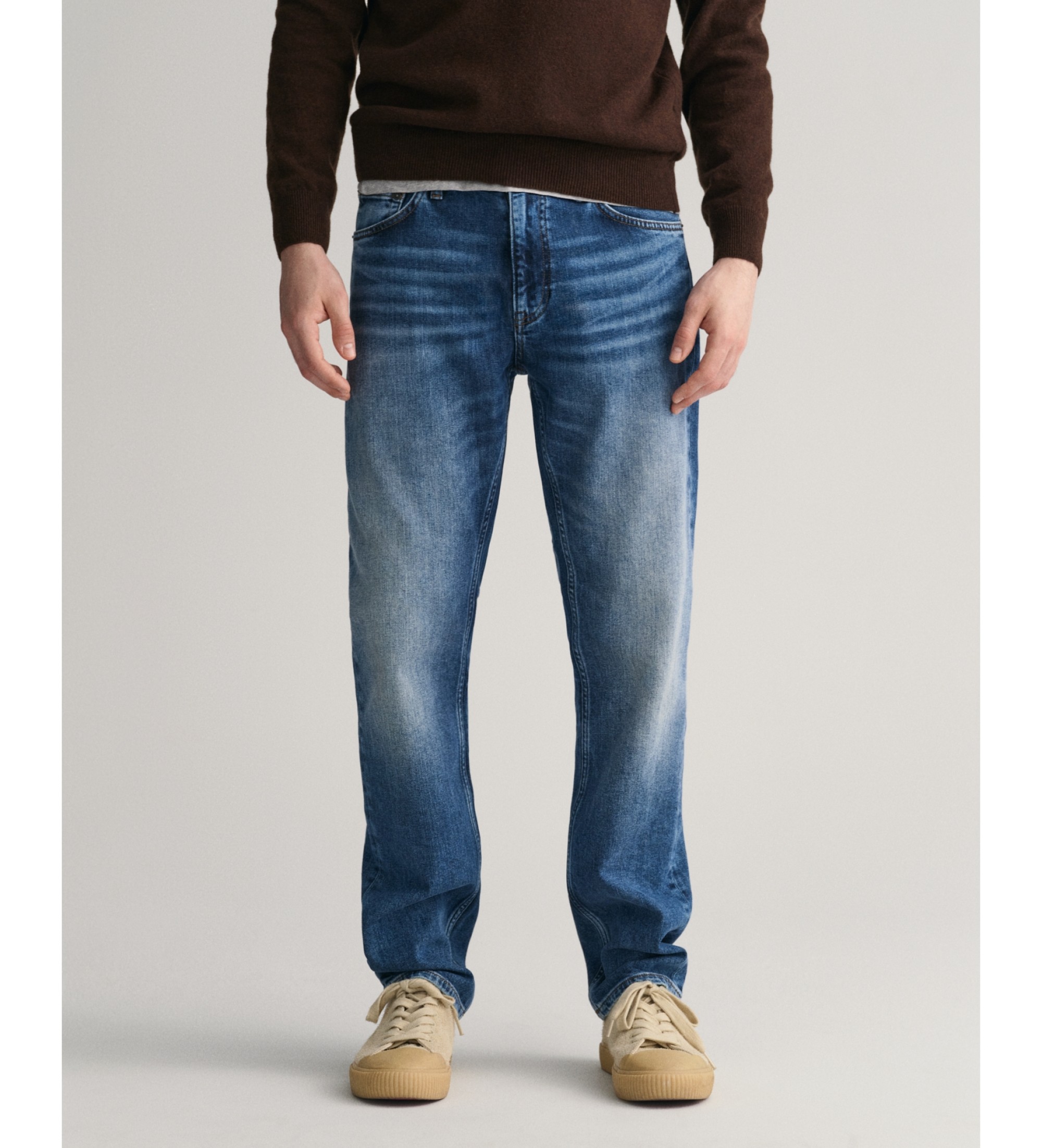 Gant für Herren. 1000260 Blaue Slim Fit Jeans (29/30), Lässig, Baumwolle, Denim