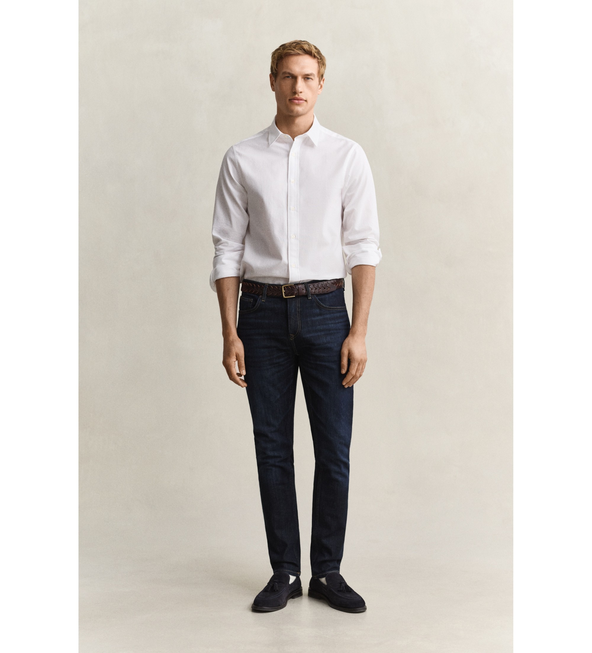 Gant für Herren. 1000010 Jeans Slim Fit Dunkelblau (32/32), Lässig, Baumwolle, Denim