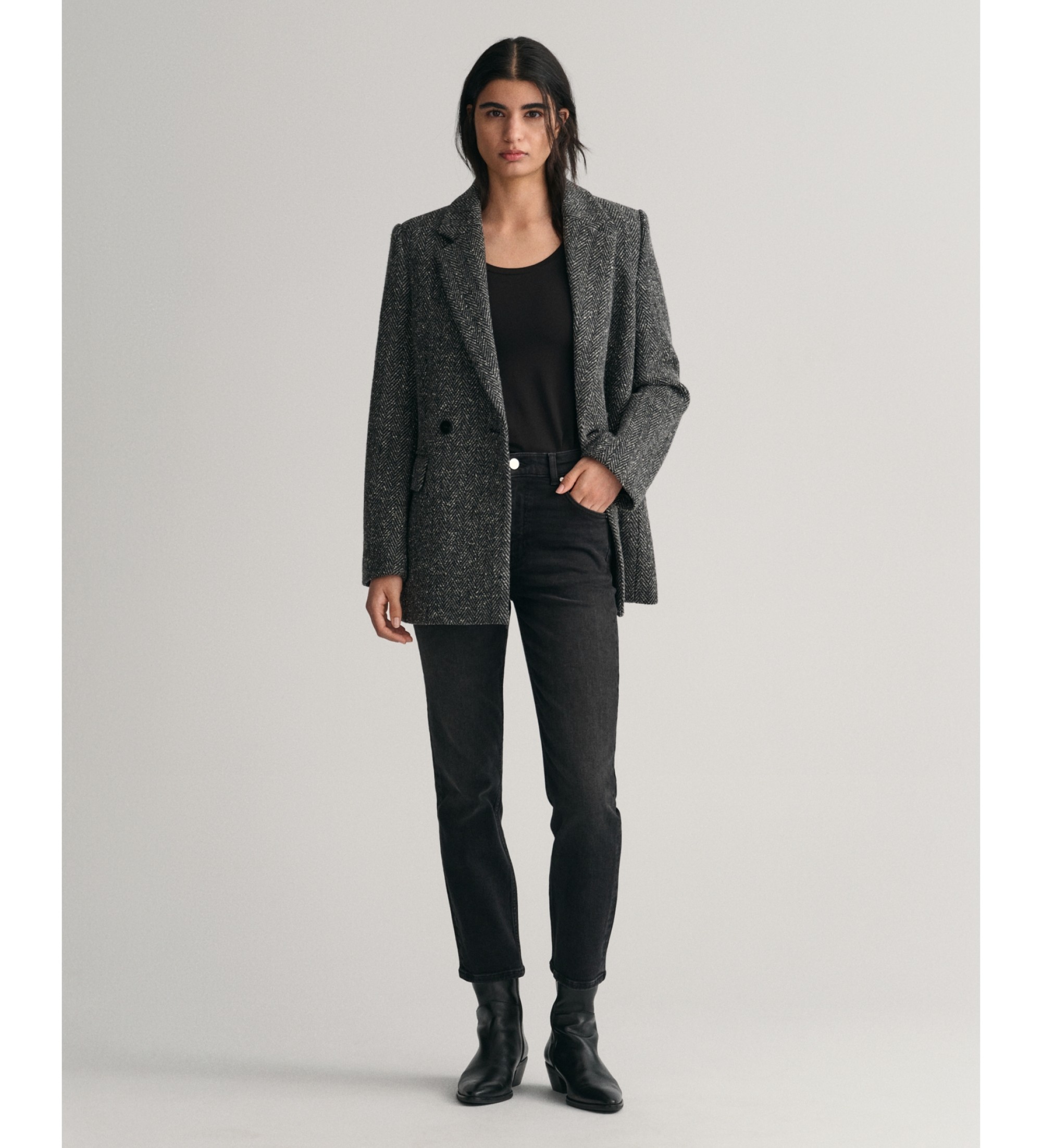 Gant für Damen. 4100215 Slim Fit Ankle Jeans schwarz (28), Lässig, Baumwolle, Denim