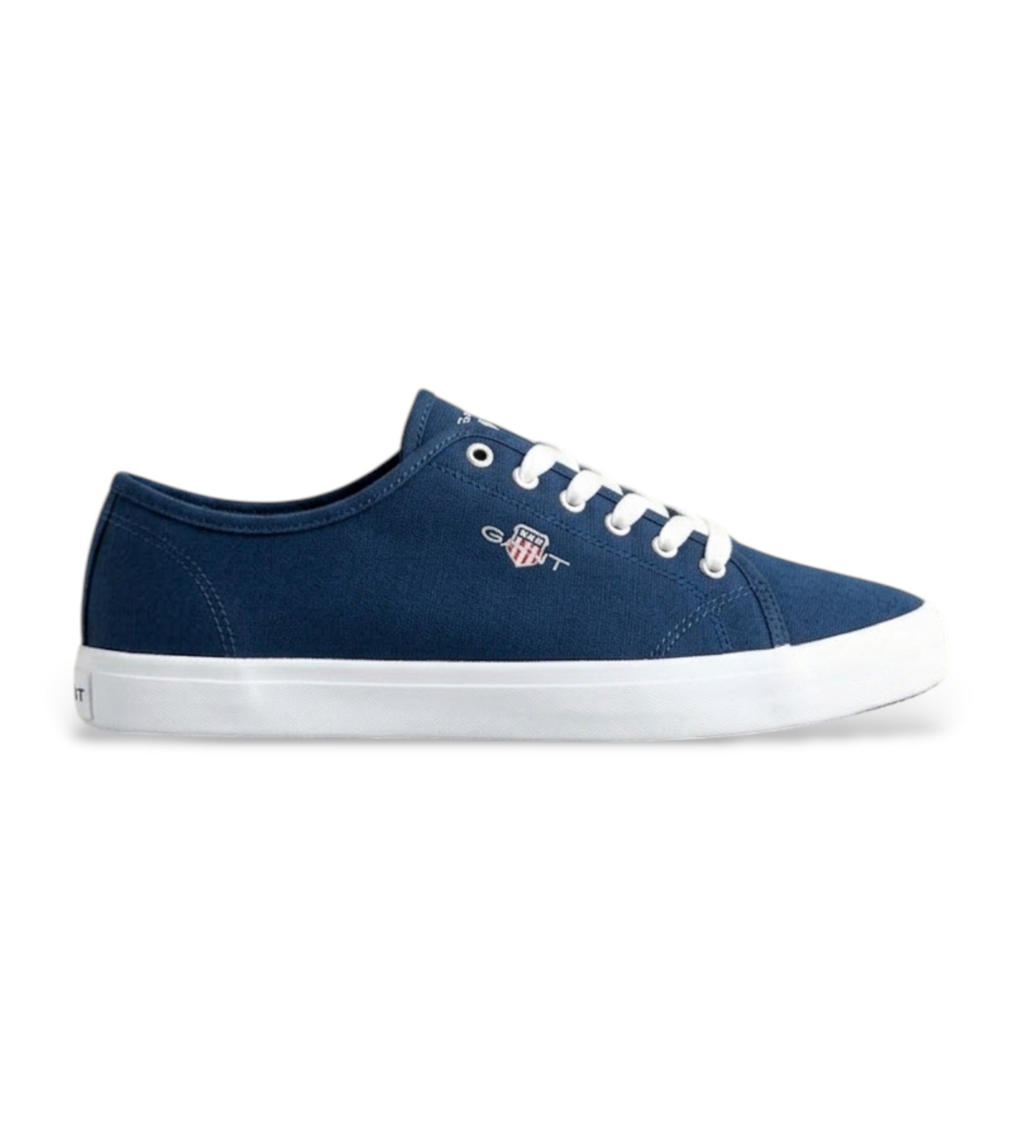 Gant für Damen. 872538309 Pillox marineblaue Turnschuhe aus Baumwolltwill (36), Stoff, Wohnung, Schnürsenkel, Lässig