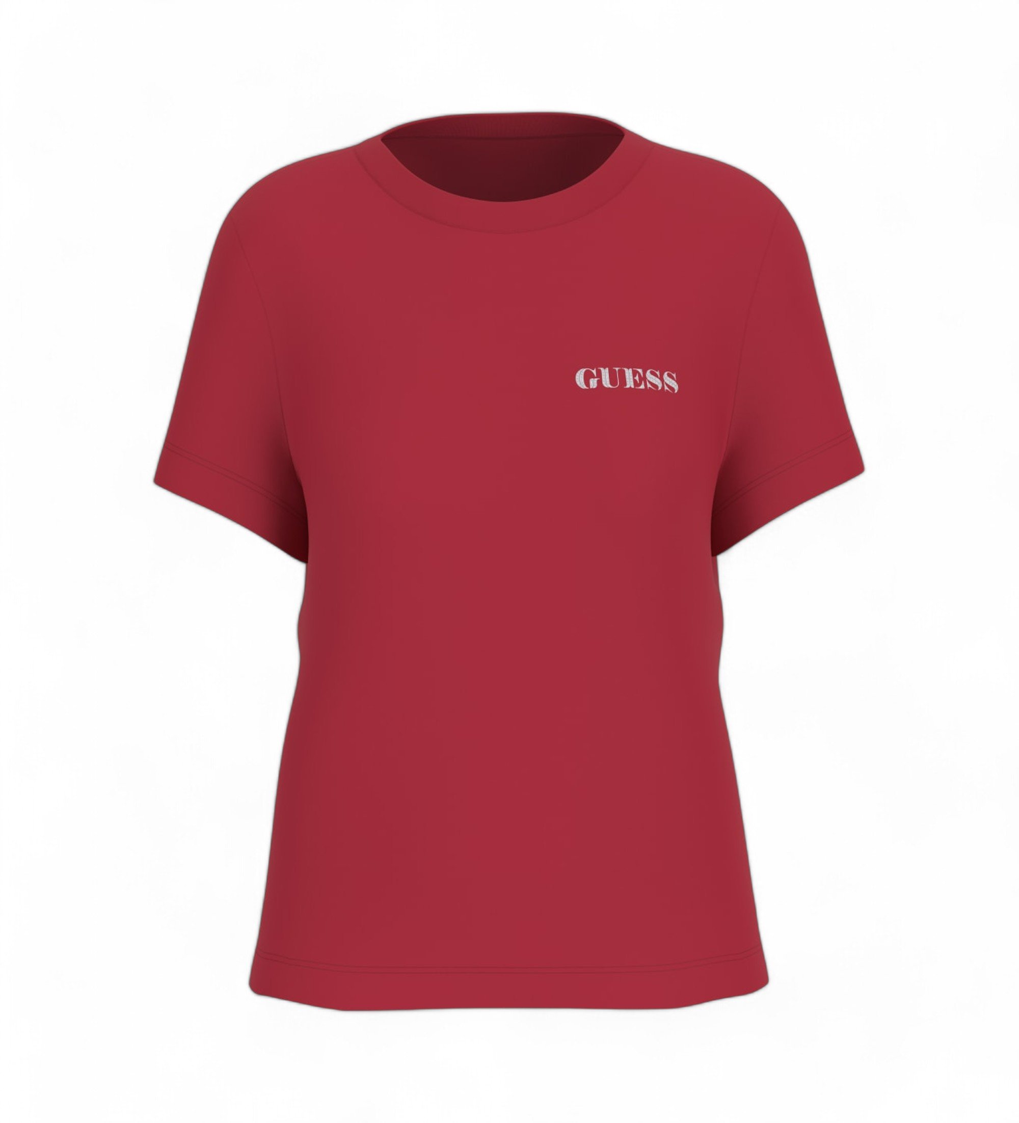 Guess für Damen. W5RI04I3Z14 T-shirt illustration rot (XS), Lässig, Baumwolle, Kurzarm