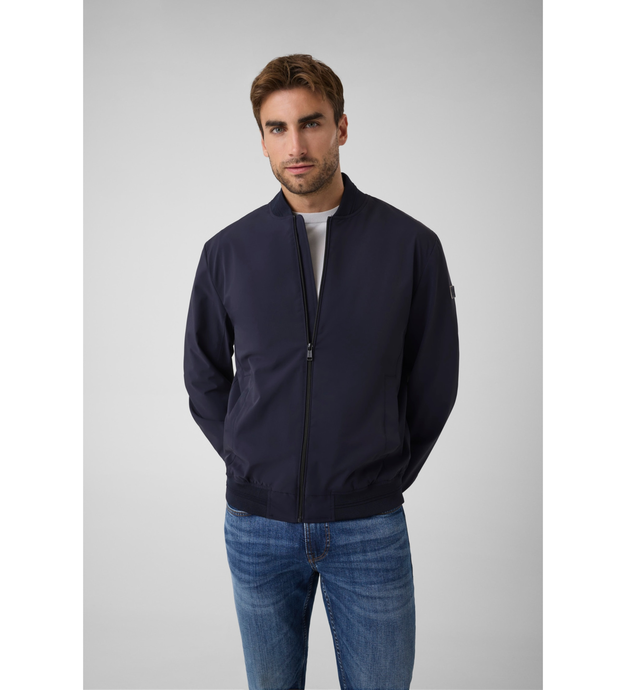 Guess für Herren. M6RL09WJ362 Bomberjacke navy (L), Lässig, Polyester, Marine