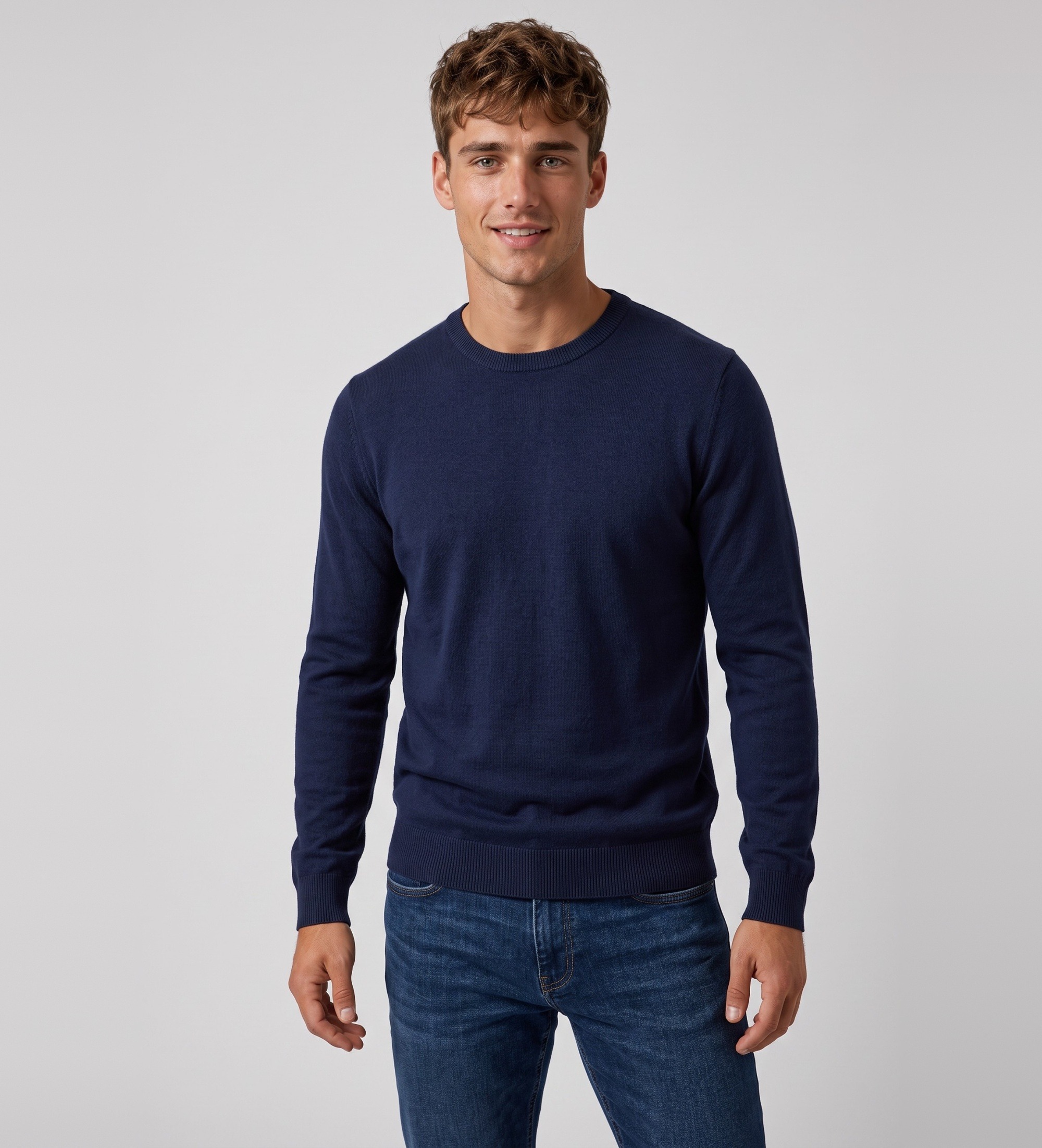 Guess für Herren. M6BR23Z1373 Jersey Nestor mit Logo allover marine (XL), Lässig, Viskose