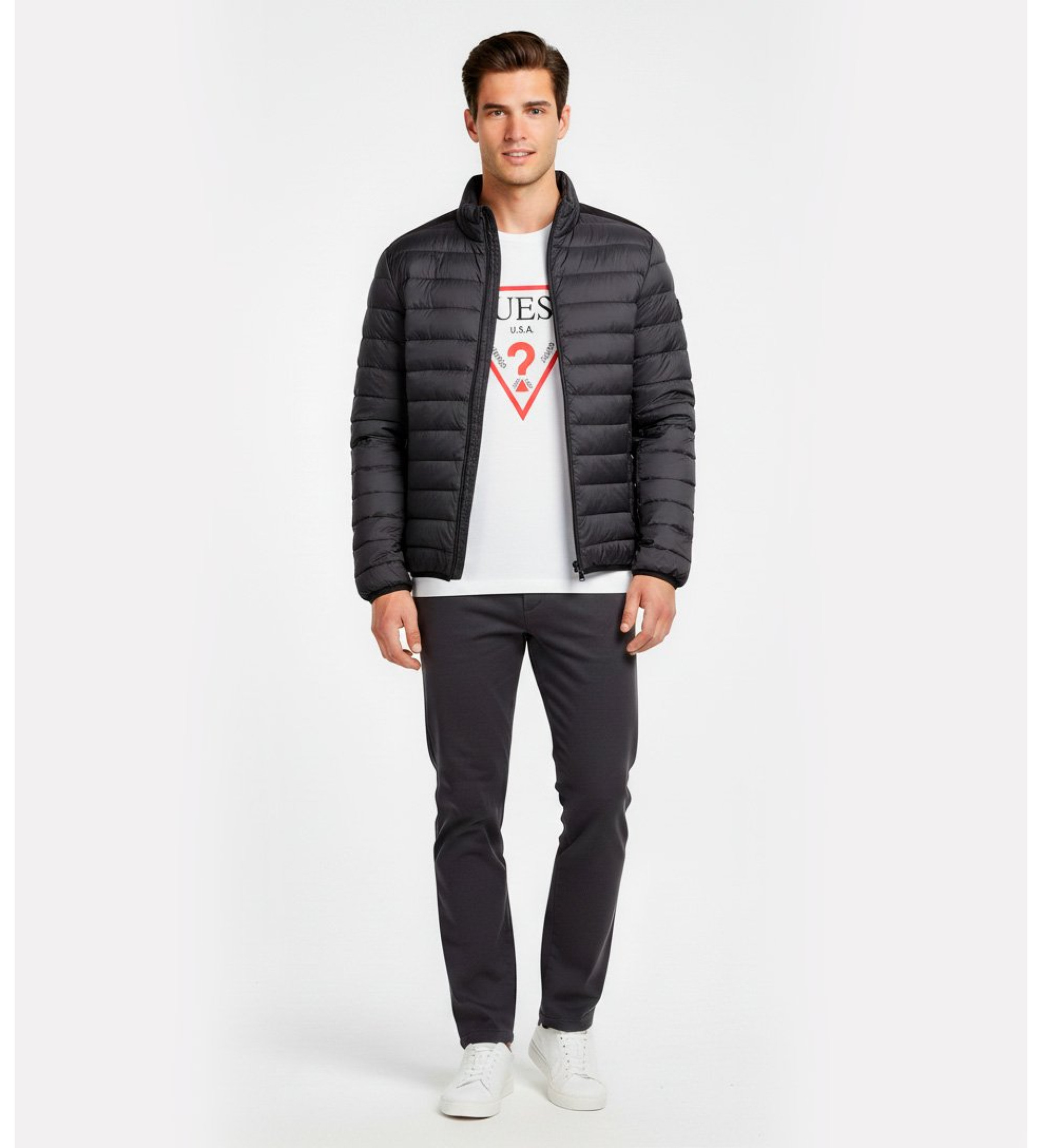 Guess für Herren. M1RL47WDQ50 Jacke Regular navy (S), Lässig, Synthetisch, Marine