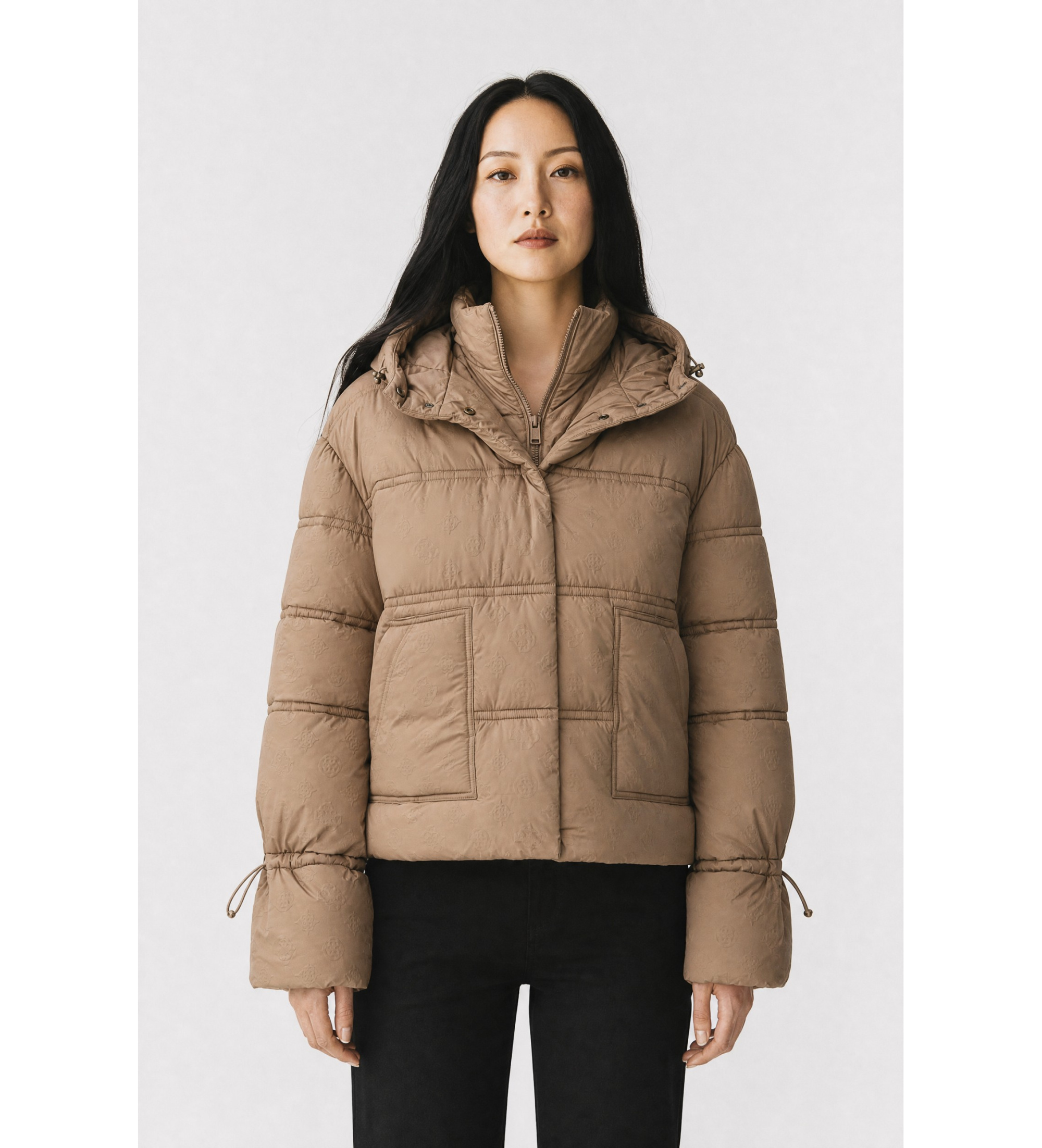 Guess für Damen. W5BL43W2902 Steppjacke Daisy braun (L), Lässig, Polyester