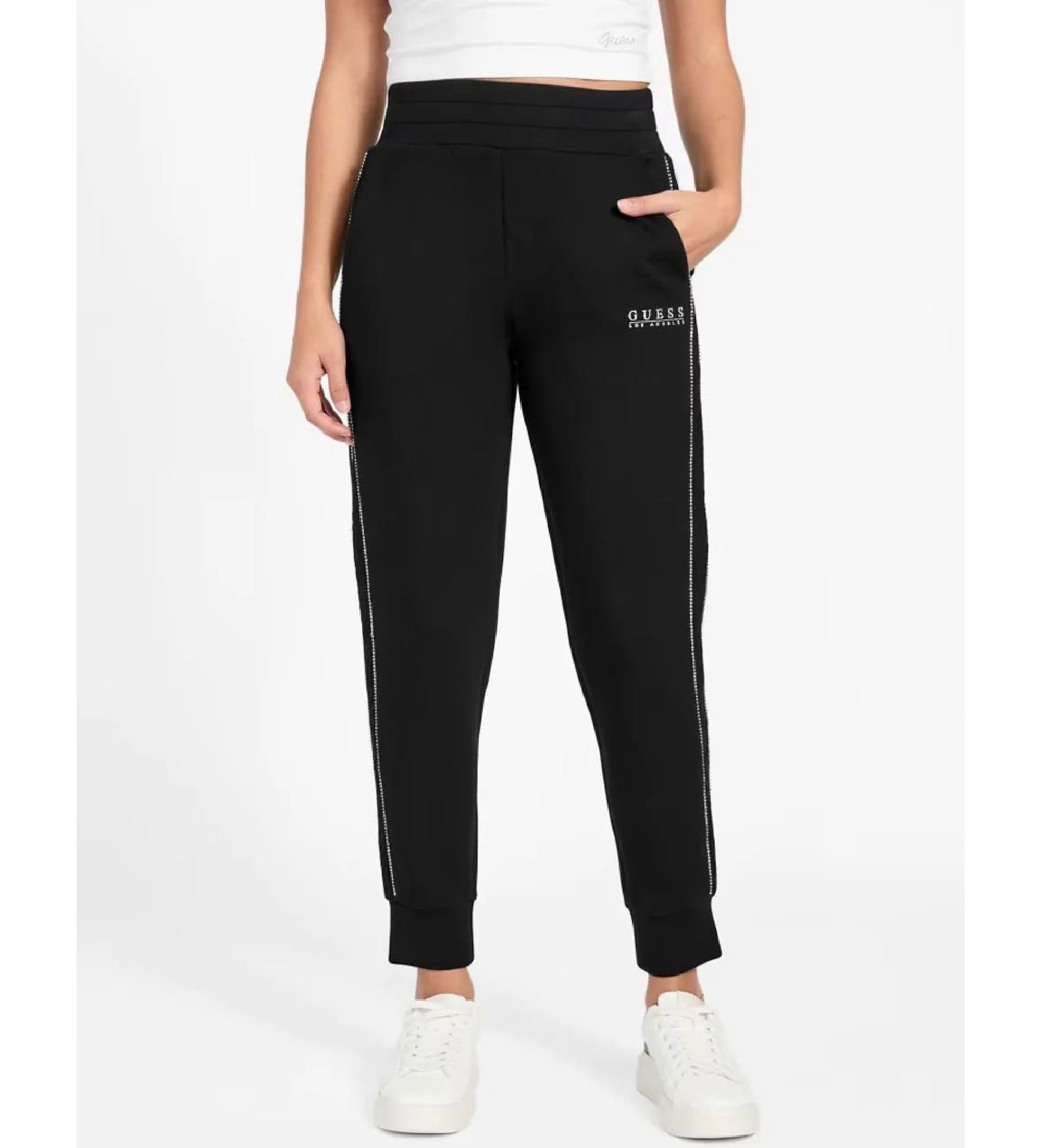 Guess für Damen. W6RB45KBYE2 Neu Victoire Hose schwarz (M), Lässig, Polyester